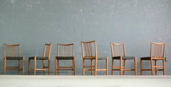 Hans Wegner Set of Six Dining Chairs, circa 1942 for Mikael Laursen