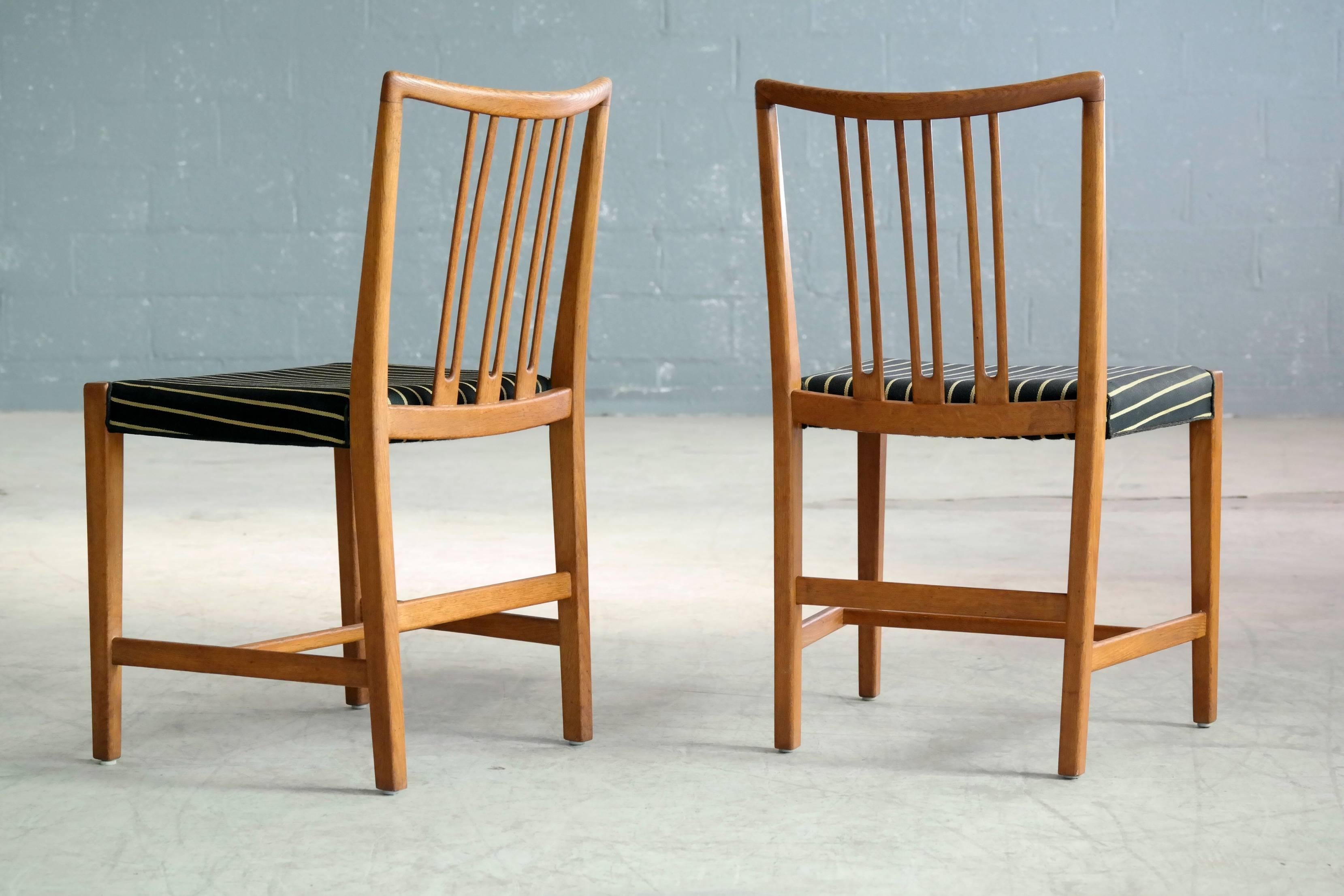 Hans Wegner Set of Six Dining Chairs, circa 1942 for Mikael Laursen 1