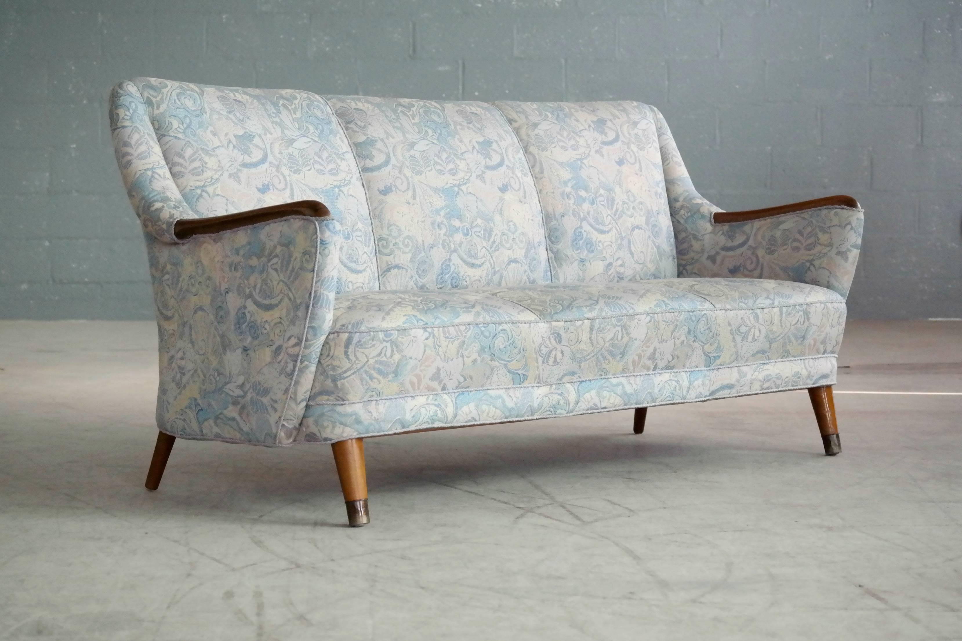 mid century teak sofa