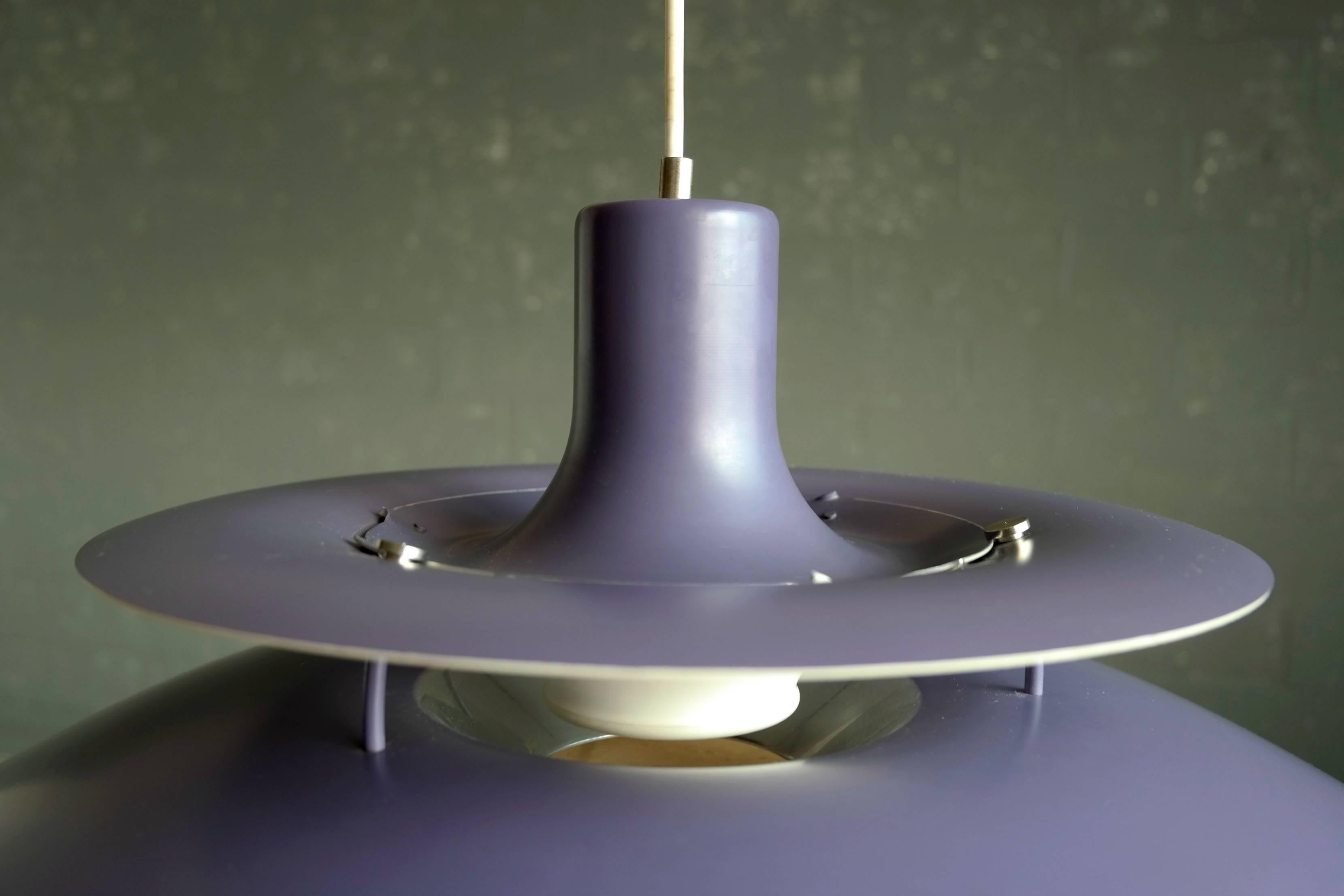 Danish Poul Henningsen for Louis Poulsen Purple Model PH-5 Pendant Lamp