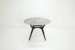 20th Century Italian Marble and wood Circular Dining Table