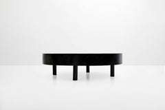 Tavolino rotondo prodotto da Tepperman Brasil, 1968, Wood Wood laccato nero