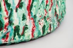 Vaso in ceramica verde menta rosso modello "#1718" di Morten Løbner Espersen Contemporaneo