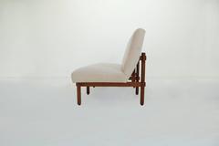 Ico & Luisa Parisi Large Italian mid-century sofa model 869, walnut, cream white