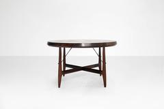 Sergio Rodrigues Round Wooden Dining Table "Stella" Oca mid-century Brazil 1956