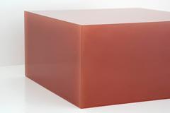 Sabine Marcelis Candy Cube Colour Caramel Contemporary Low Side Table Resin