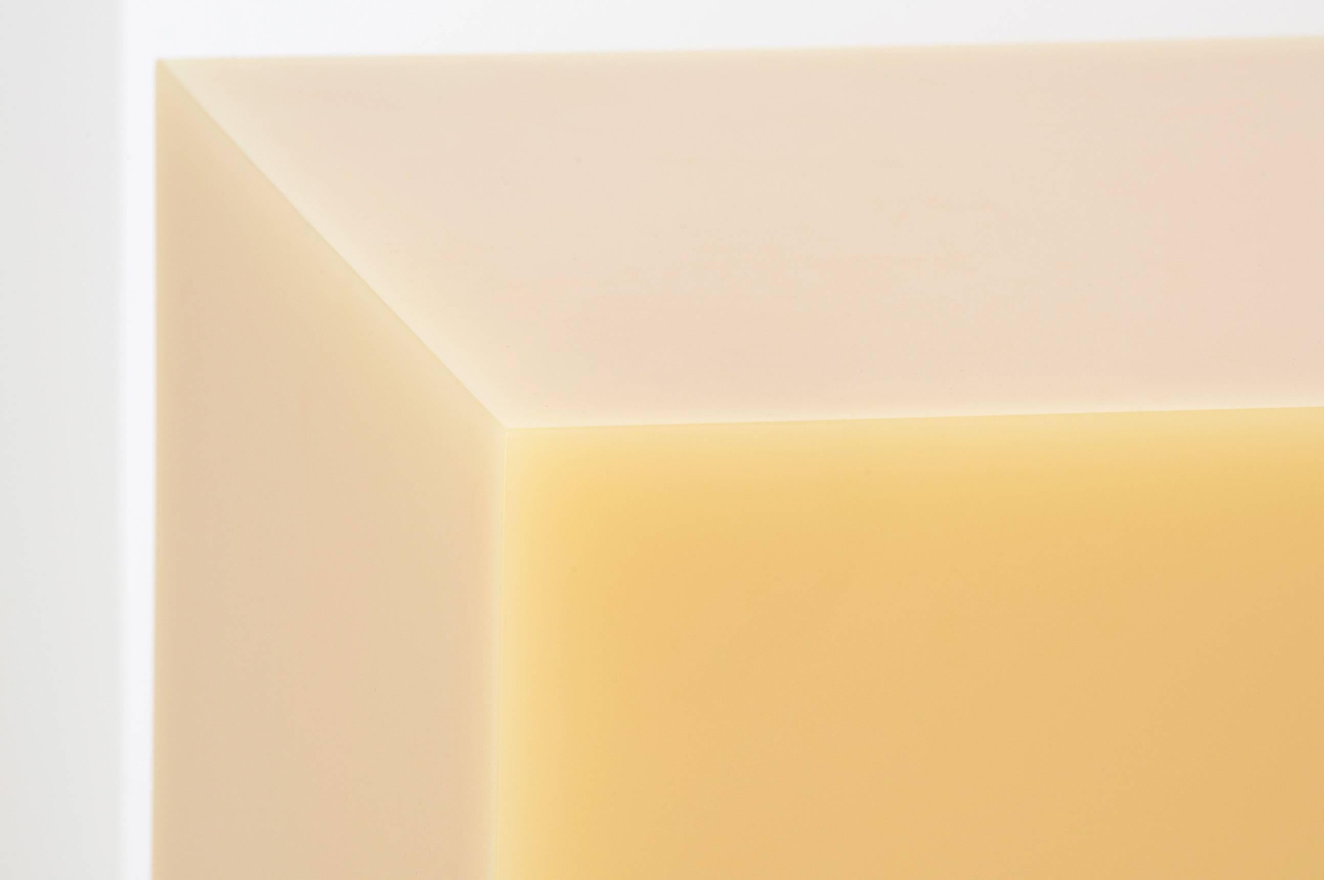 Sabine Marcelis

Freestanding table in yellow
From the series “Candy Cubes”
Manufactured by Sabine Marcelis
Produced for Side Gallery
Rotterdam, The Netherlands 2017
High polished single cast resin.

Measurements
50 cm x 50 cm x 50h cm.
19.68 in x