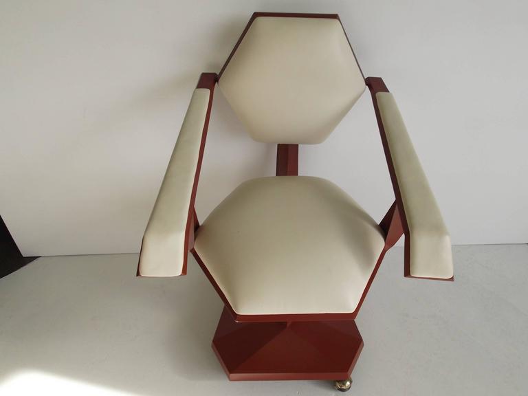 Mid-Century Modern Frank Lloyd Wright Price Tower Secretary Armchair, 1955 For Sale