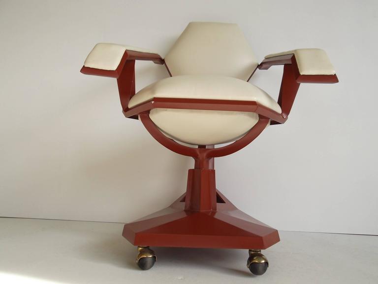 20th Century Frank Lloyd Wright Price Tower Secretary Armchair, 1955 For Sale