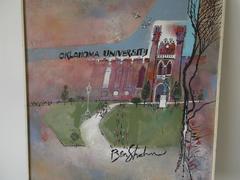 Large Ben Shahn Original Painting Oklahoma University, circa 1960
