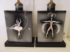 Pair of 1950s Sascha Brastoff Lamps with Dancers
