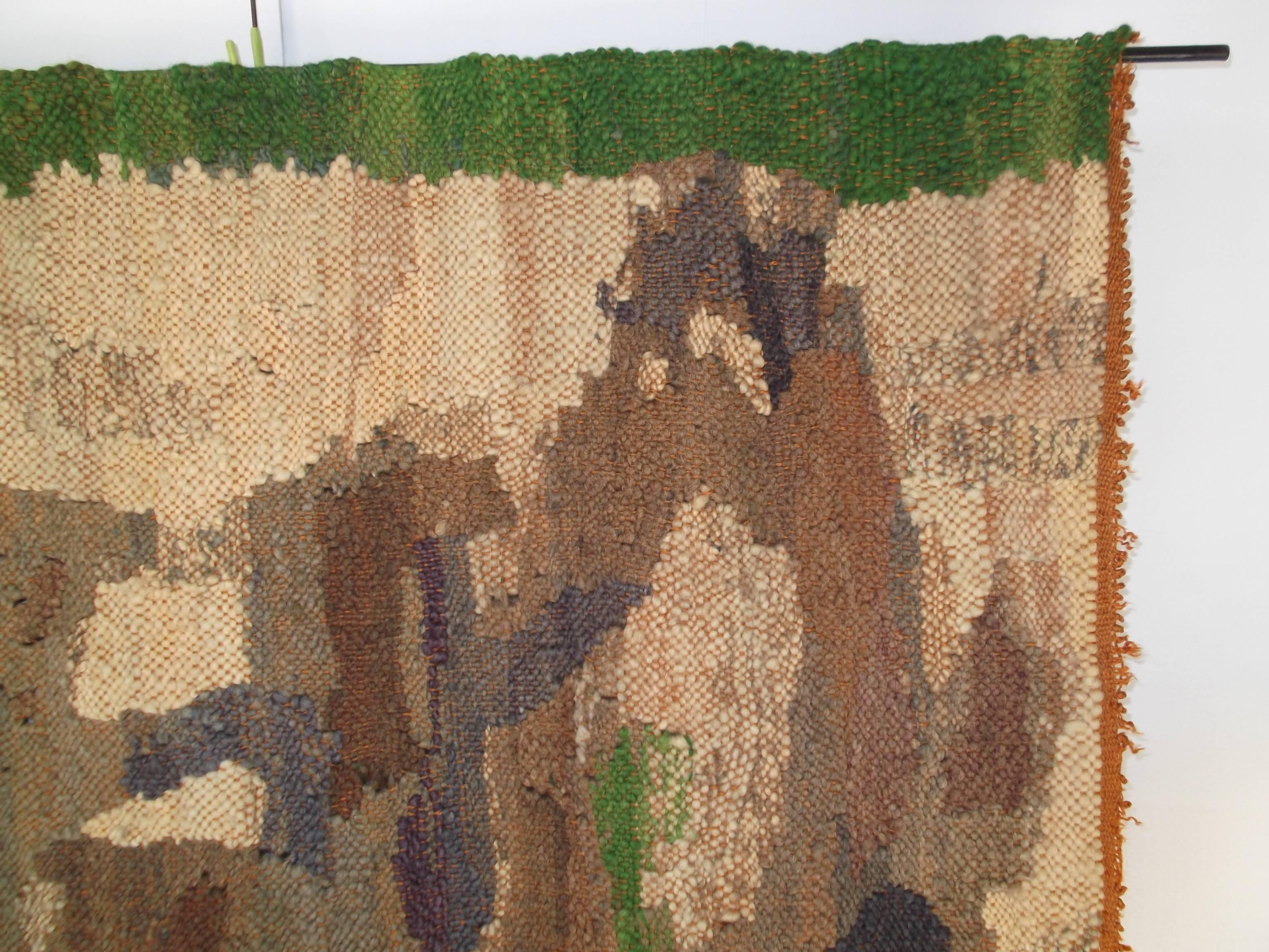 Wool Fantastic Early 1959 Abstract Tapestry signed Potter For Sale