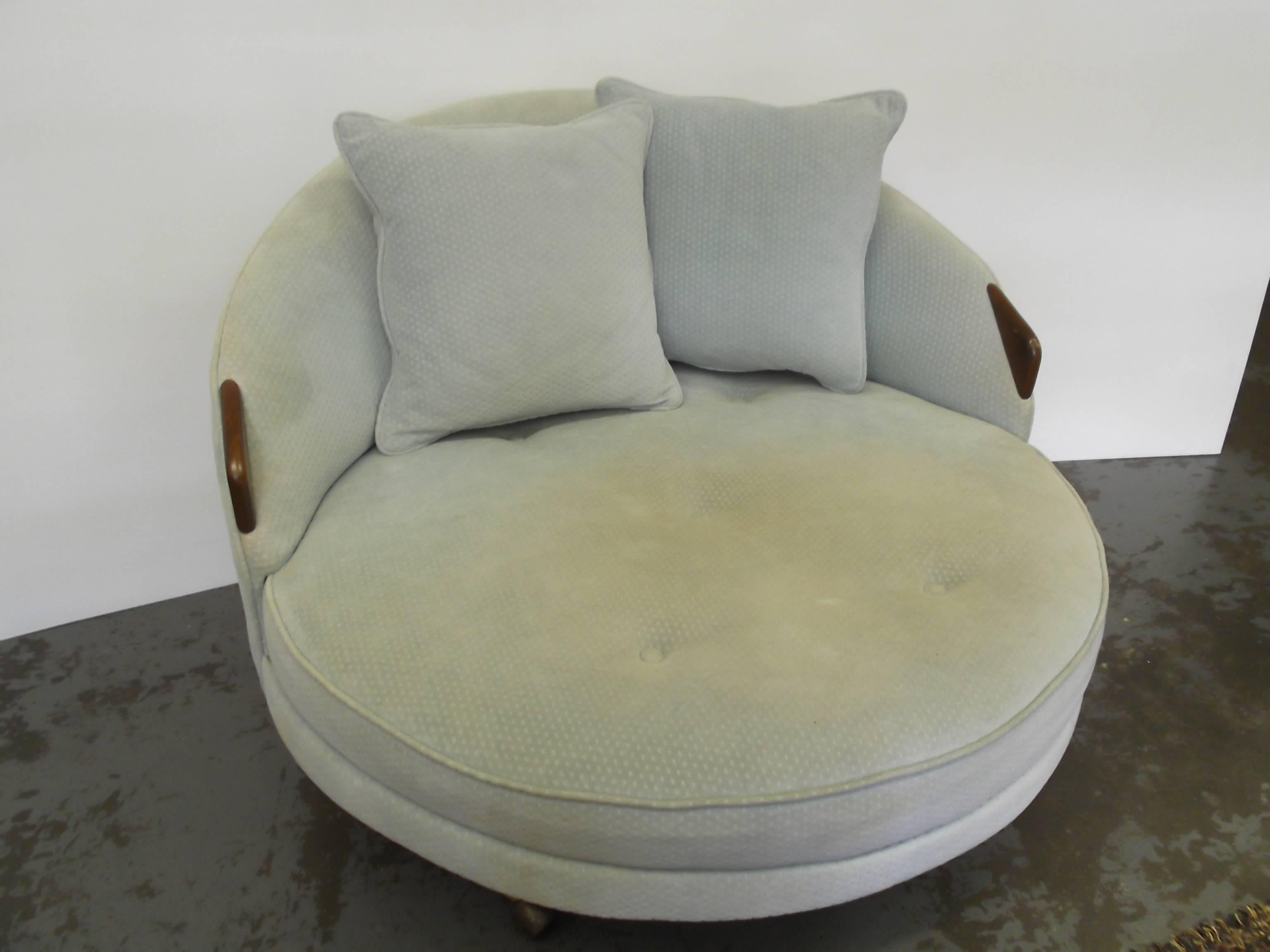 Mid-Century Modern Adrian Pearsall Havana Round Lounge Chair
