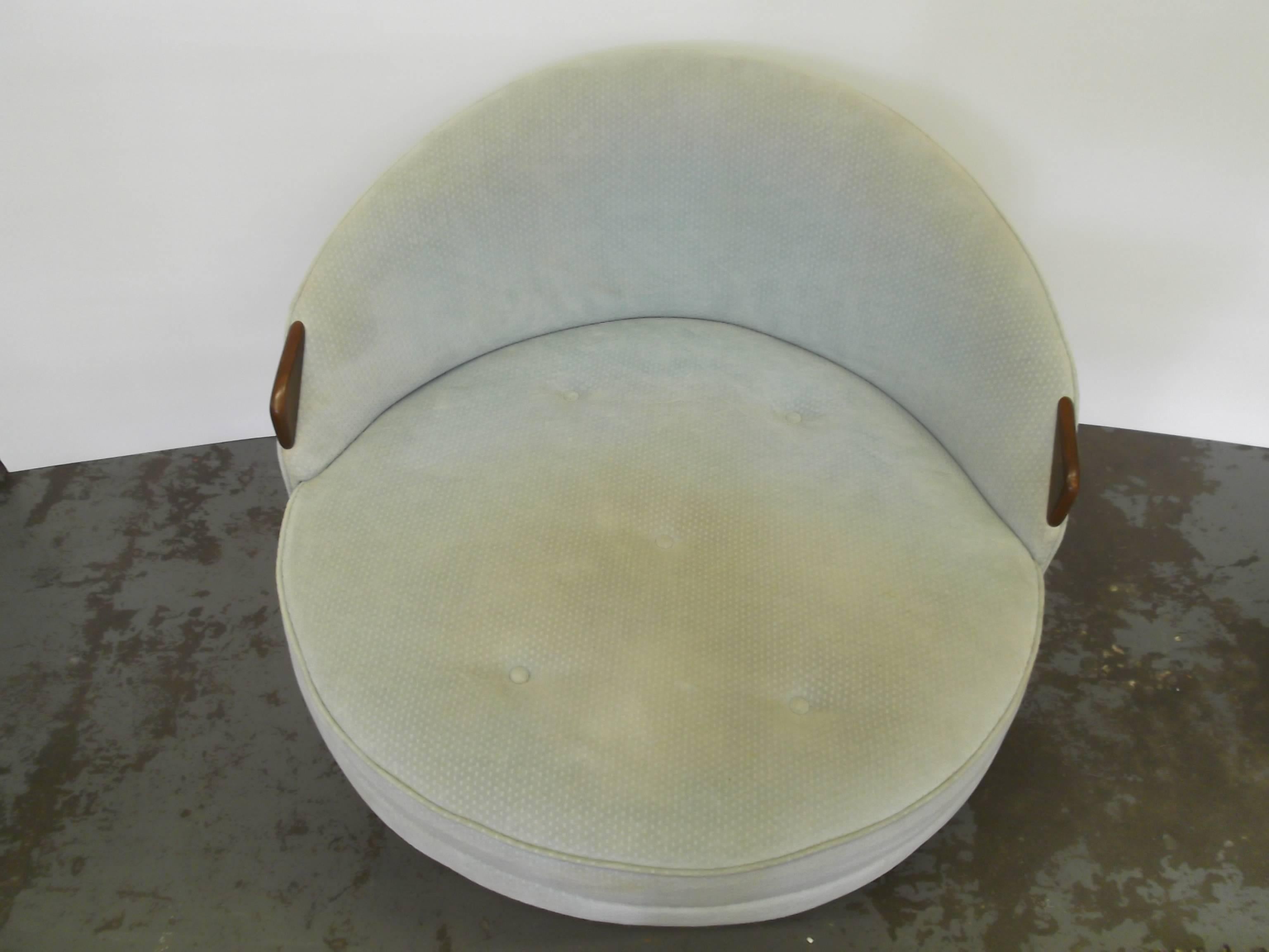 American Adrian Pearsall Havana Round Lounge Chair