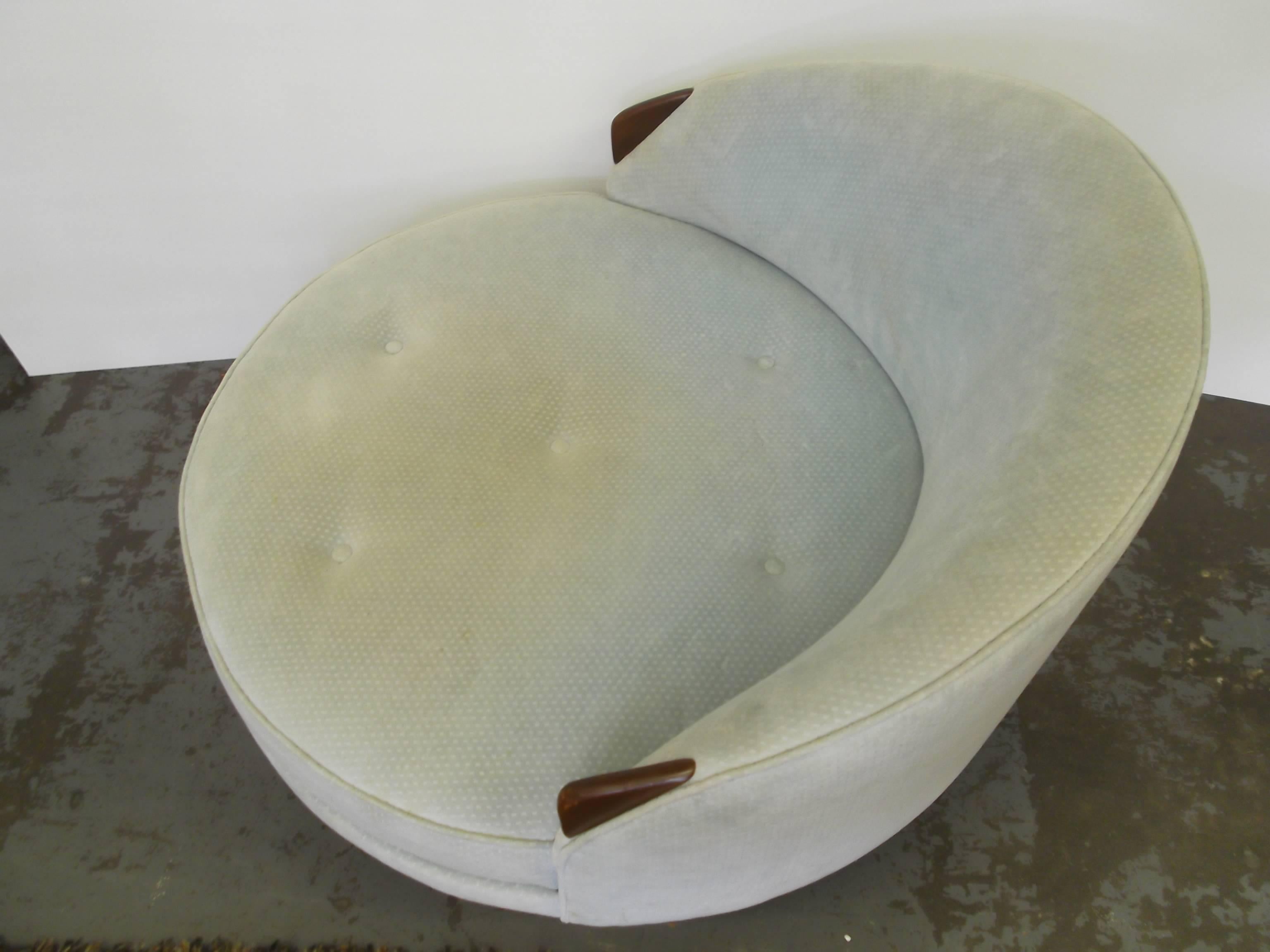 Adrian Pearsall Havana Round Lounge Chair In Good Condition In Tulsa, OK