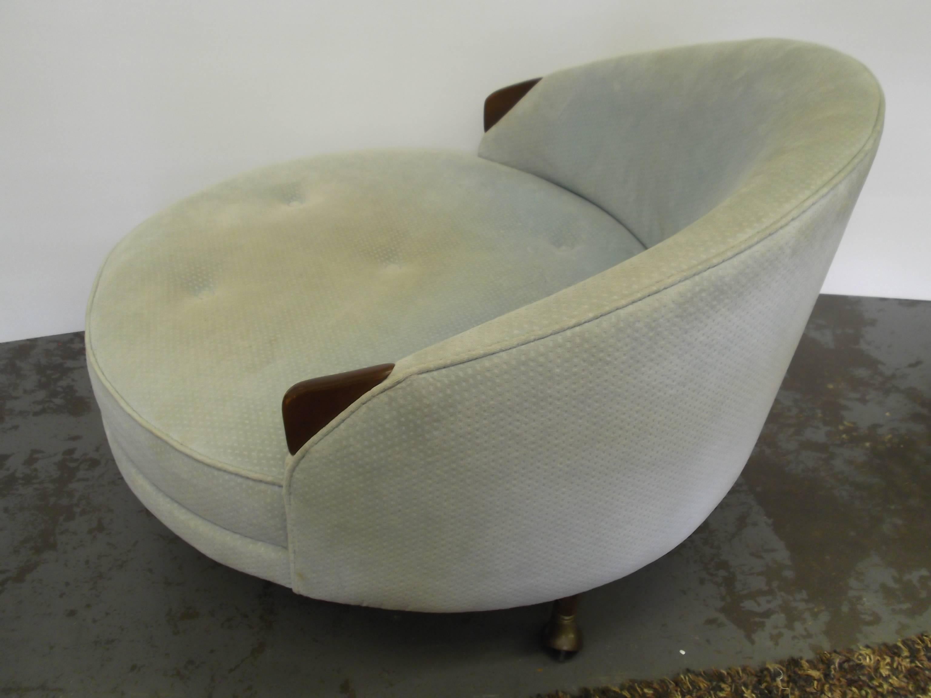 20th Century Adrian Pearsall Havana Round Lounge Chair