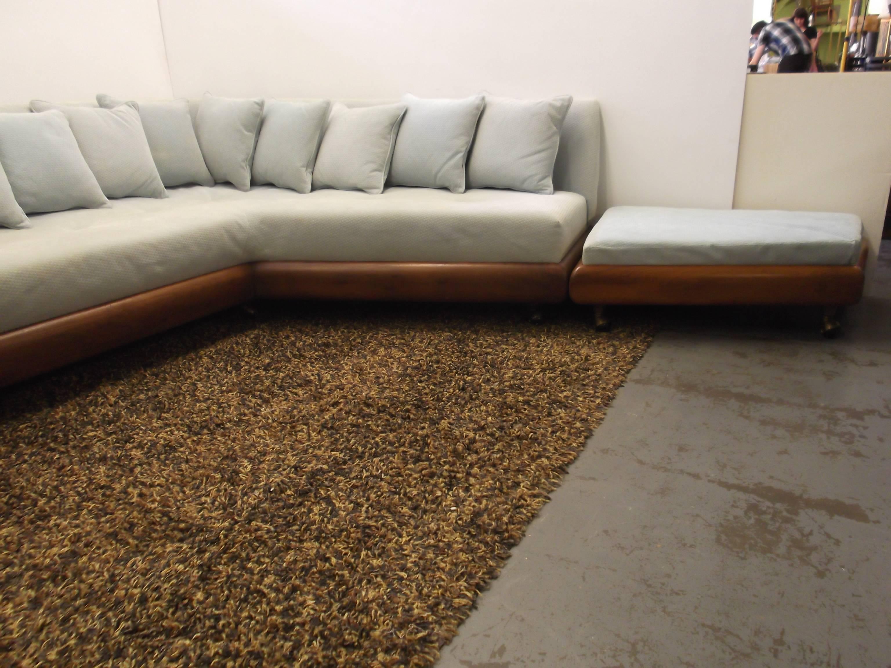 Awesome Adrian Pearsall Boomerang L-Sofa Ottoman Set In Good Condition In Tulsa, OK