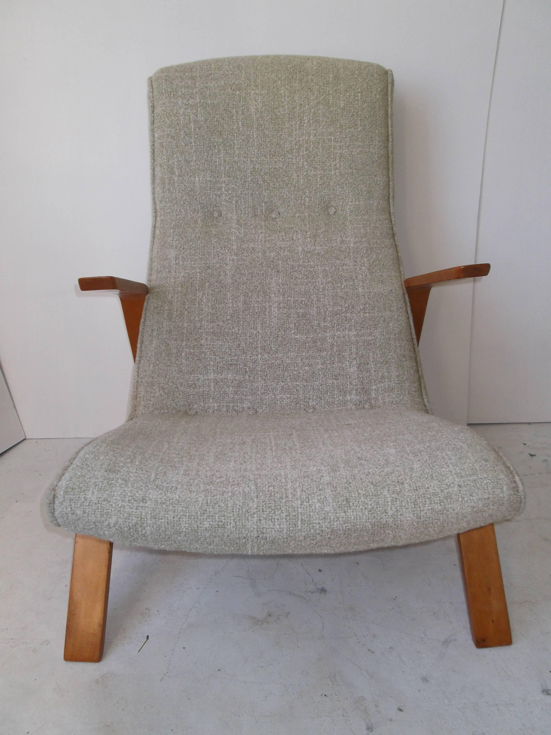 Upholstery Original Eero Saarinen 1950 Knoll Bentwood Grasshopper Chair