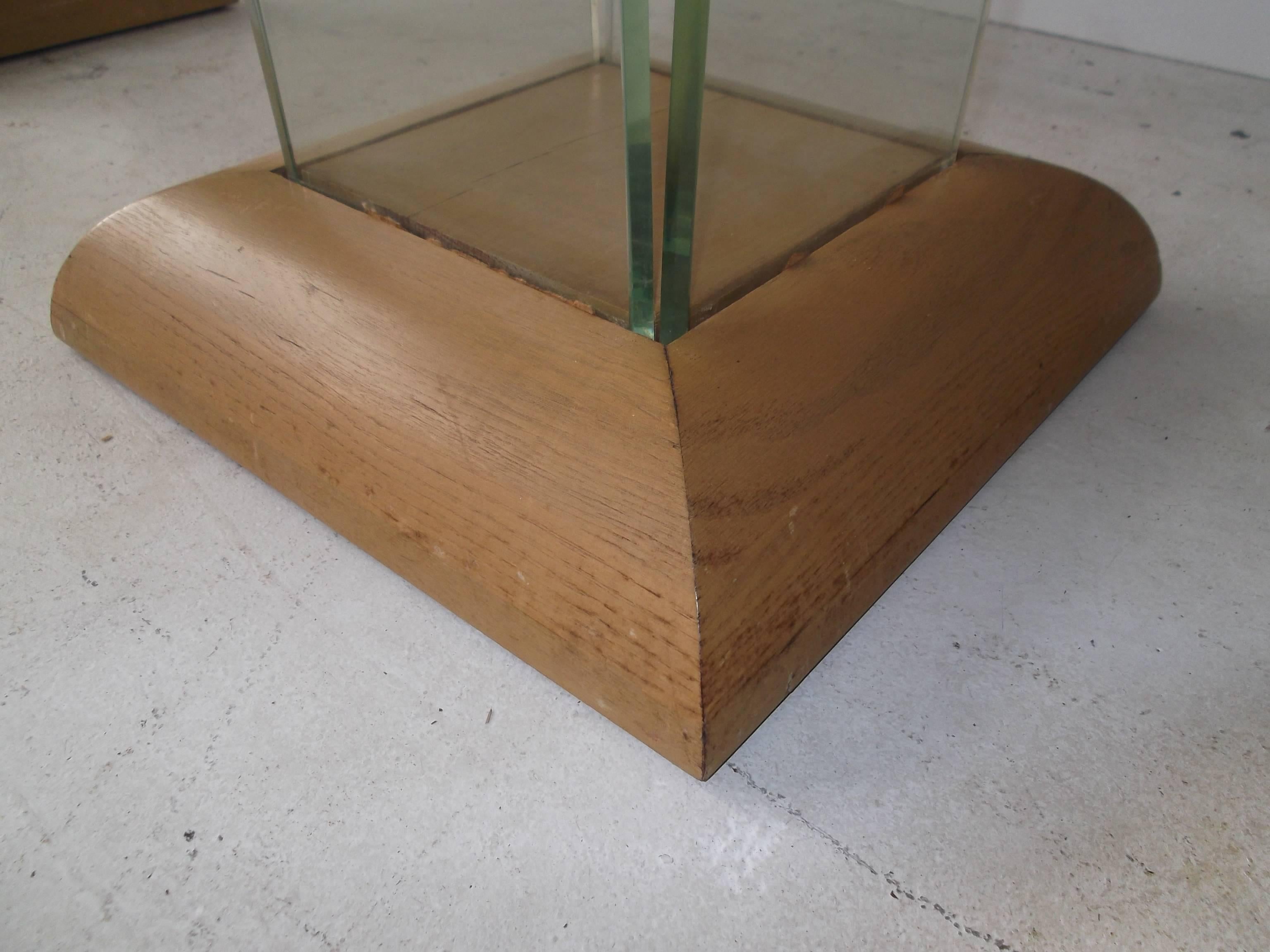 1940 Art Deco Bent Glass Dining Table by Ben Mildwoff for Modernage 3