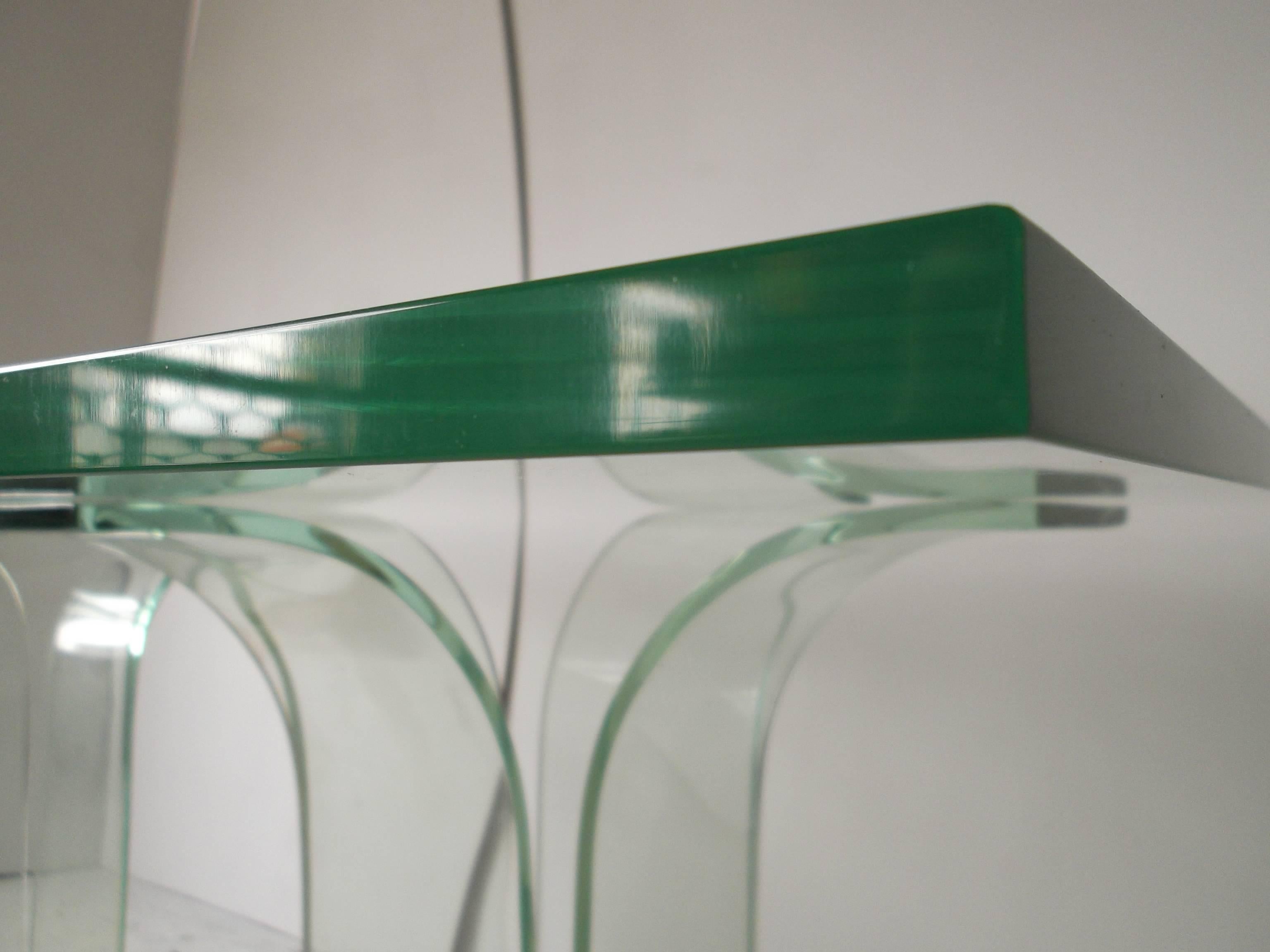 20th Century 1940 Art Deco Bent Glass Dining Table by Ben Mildwoff for Modernage