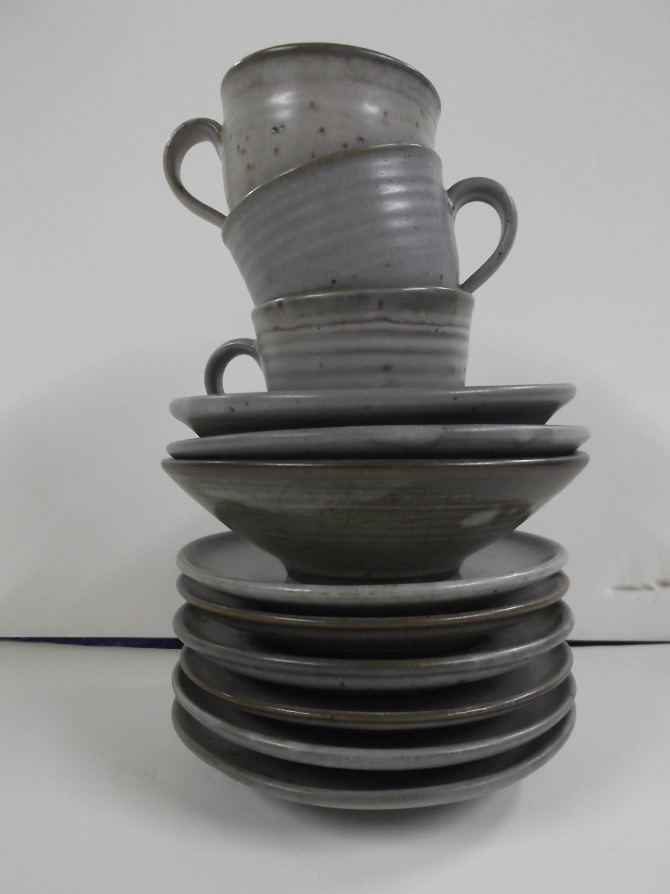 American Eunice Prieto Studio Pottery Set  For Sale