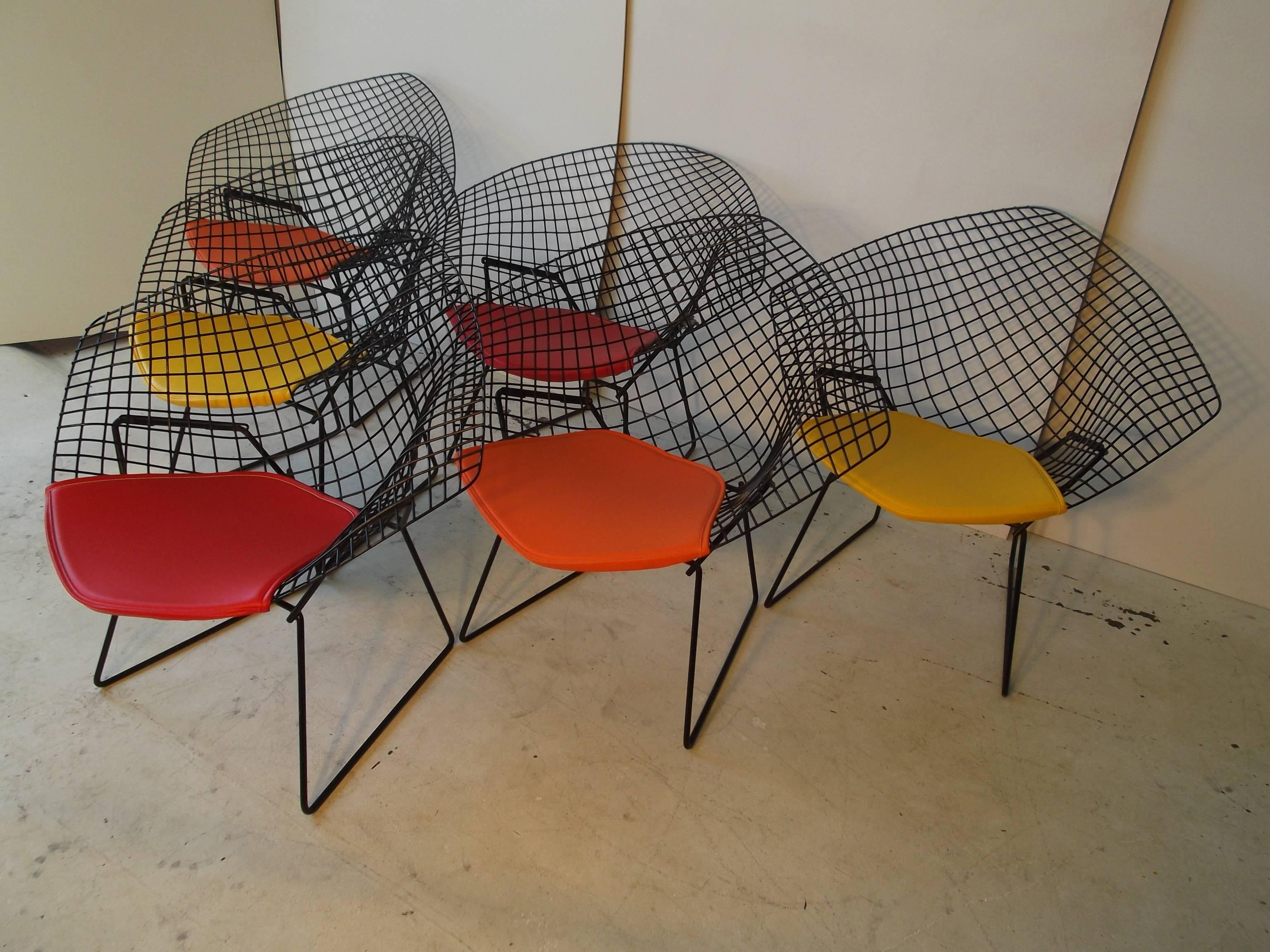 Upholstery 1950s Knoll Harry Bertoia Diamond Chair Pairs