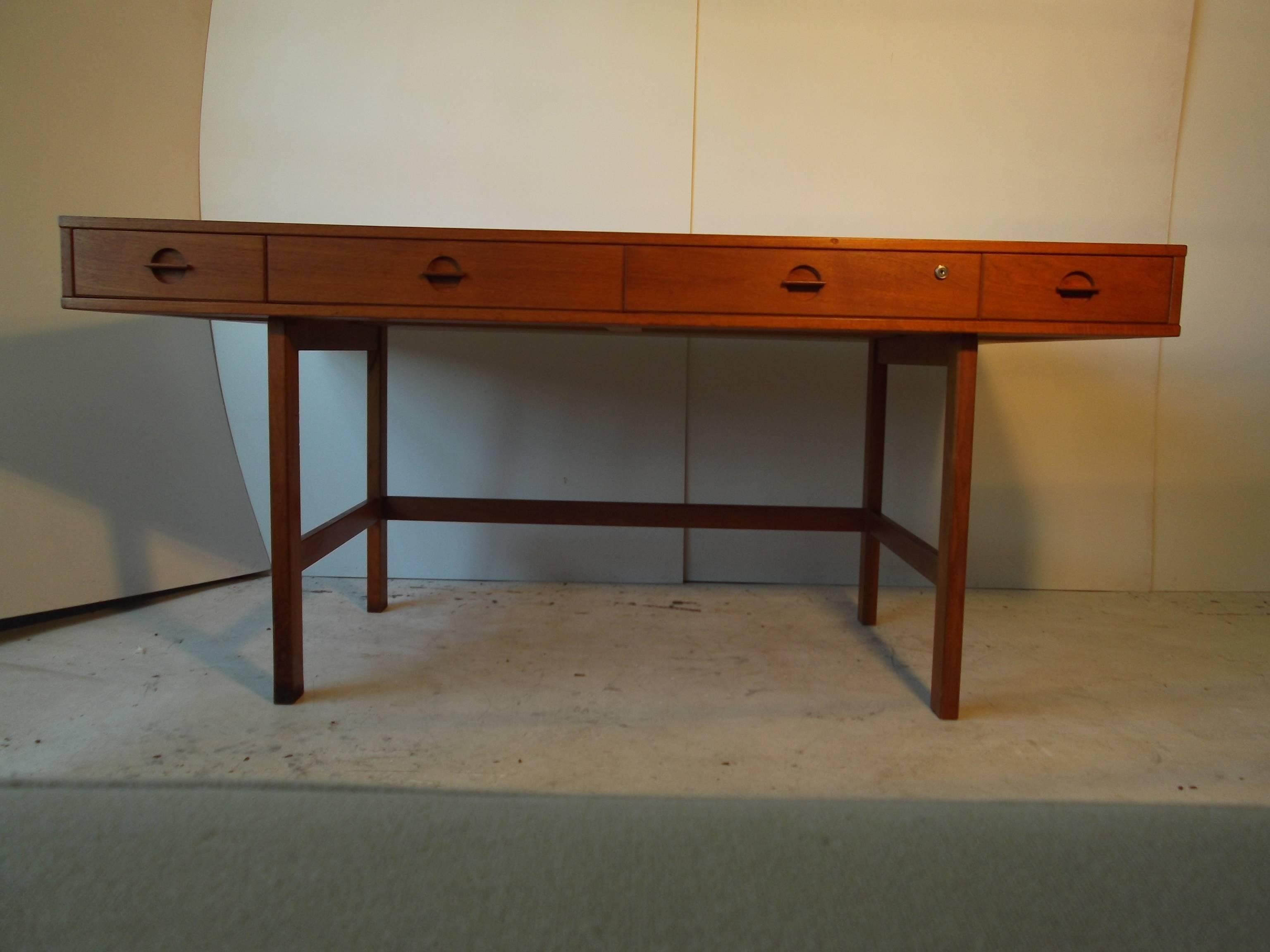 Danish Modern Teak Jens Quistgaard Flip-Top Table Desk for Peter Lovig 1