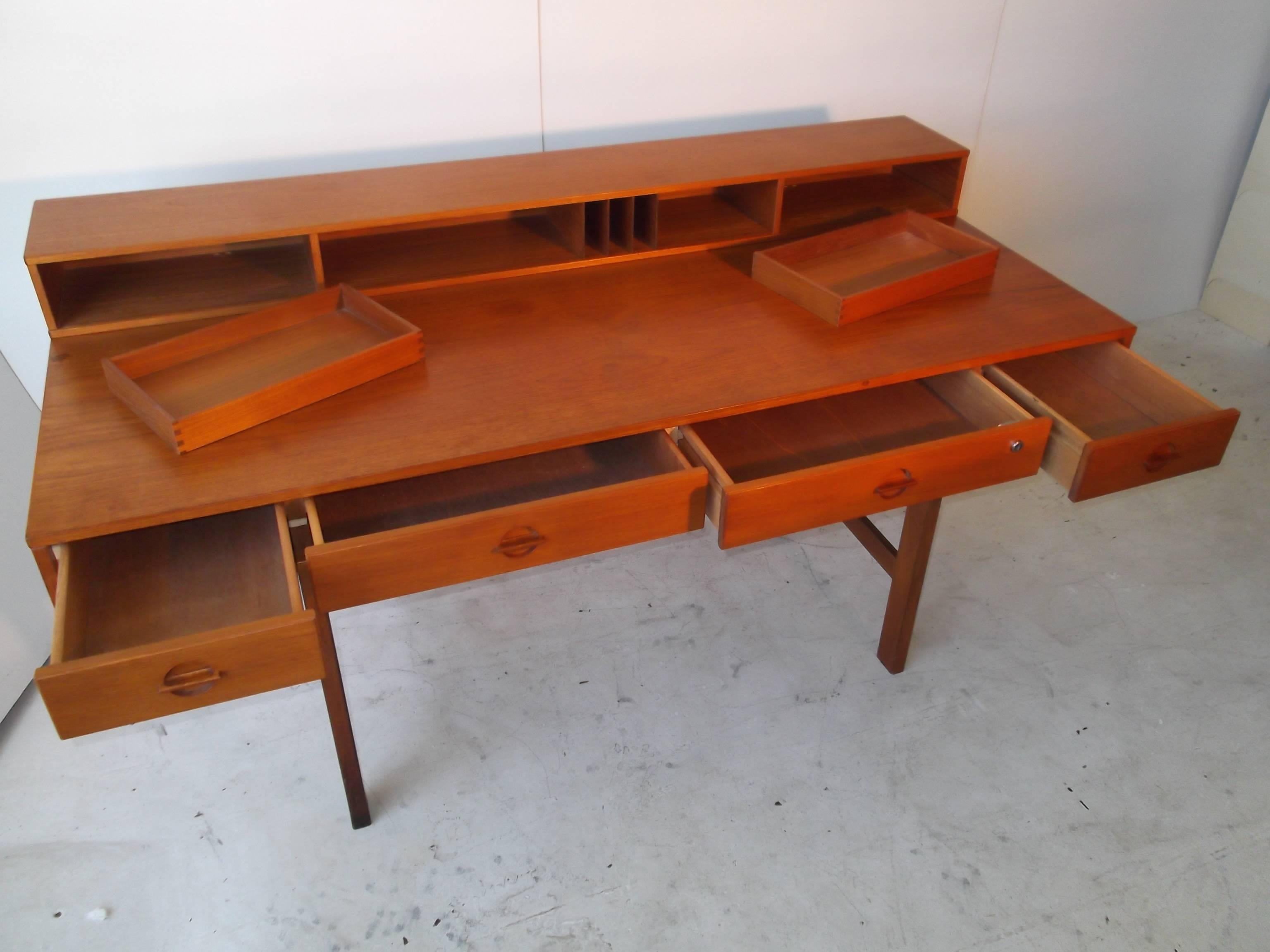 Danish Modern Teak Jens Quistgaard Flip-Top Table Desk for Peter Lovig 3