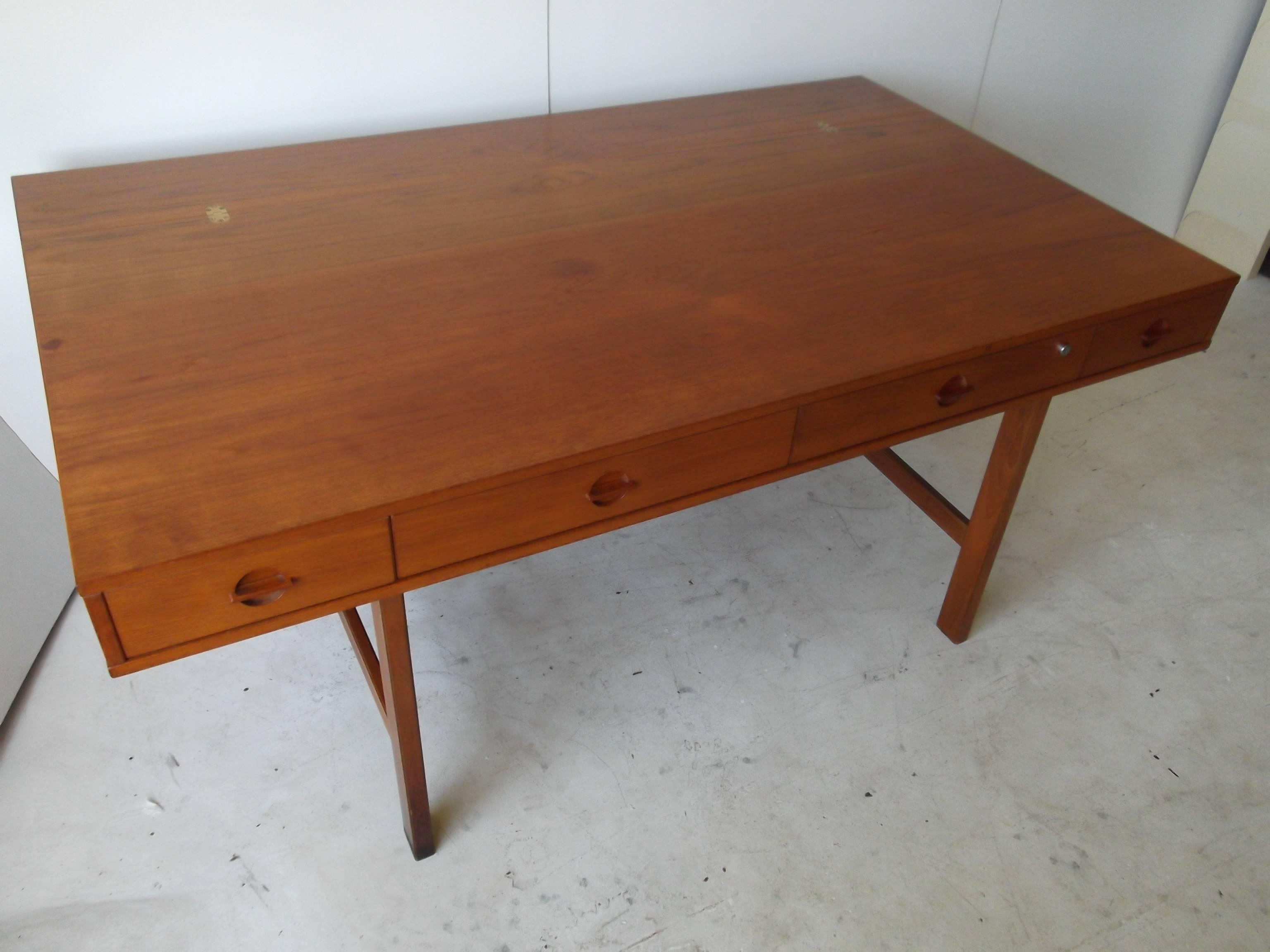 Danish Modern Teak Jens Quistgaard Flip-Top Table Desk for Peter Lovig 2