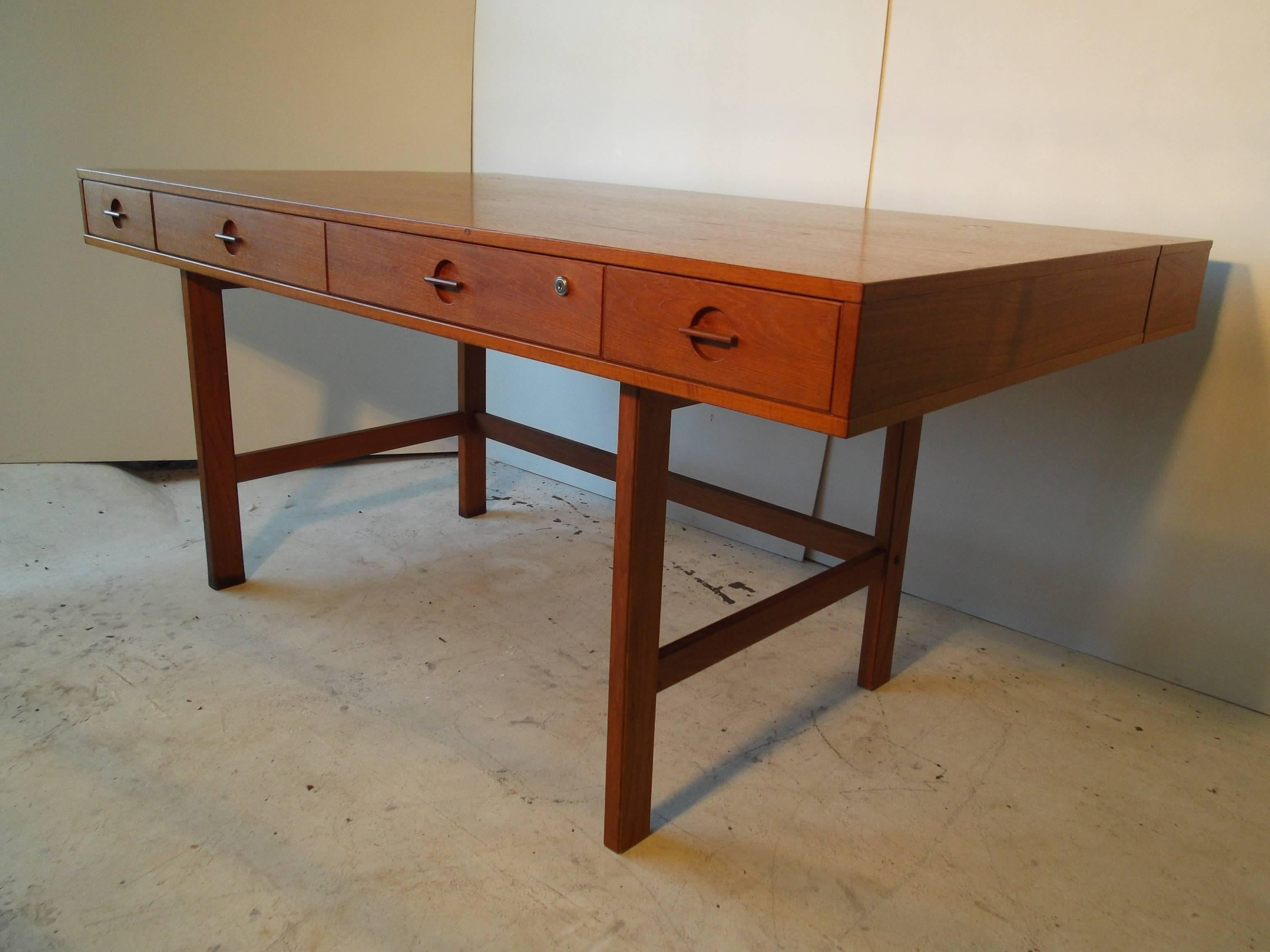 Mid-20th Century Danish Modern Teak Jens Quistgaard Flip-Top Table Desk for Peter Lovig