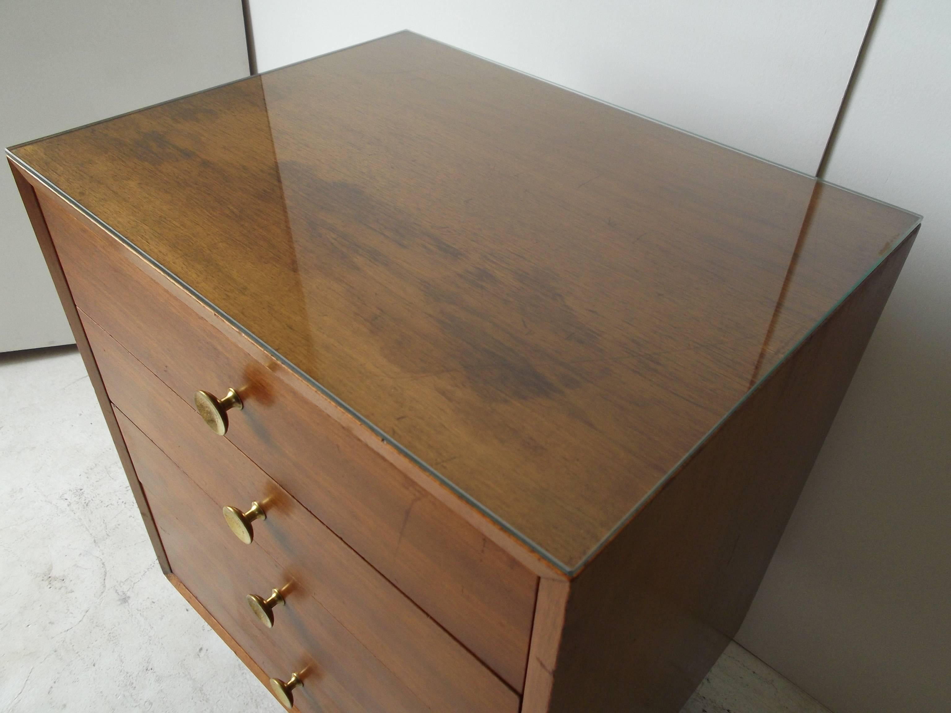 George Nelson Herman Miller Walnut Bedside Dresser Stand or Chest In Good Condition In Tulsa, OK