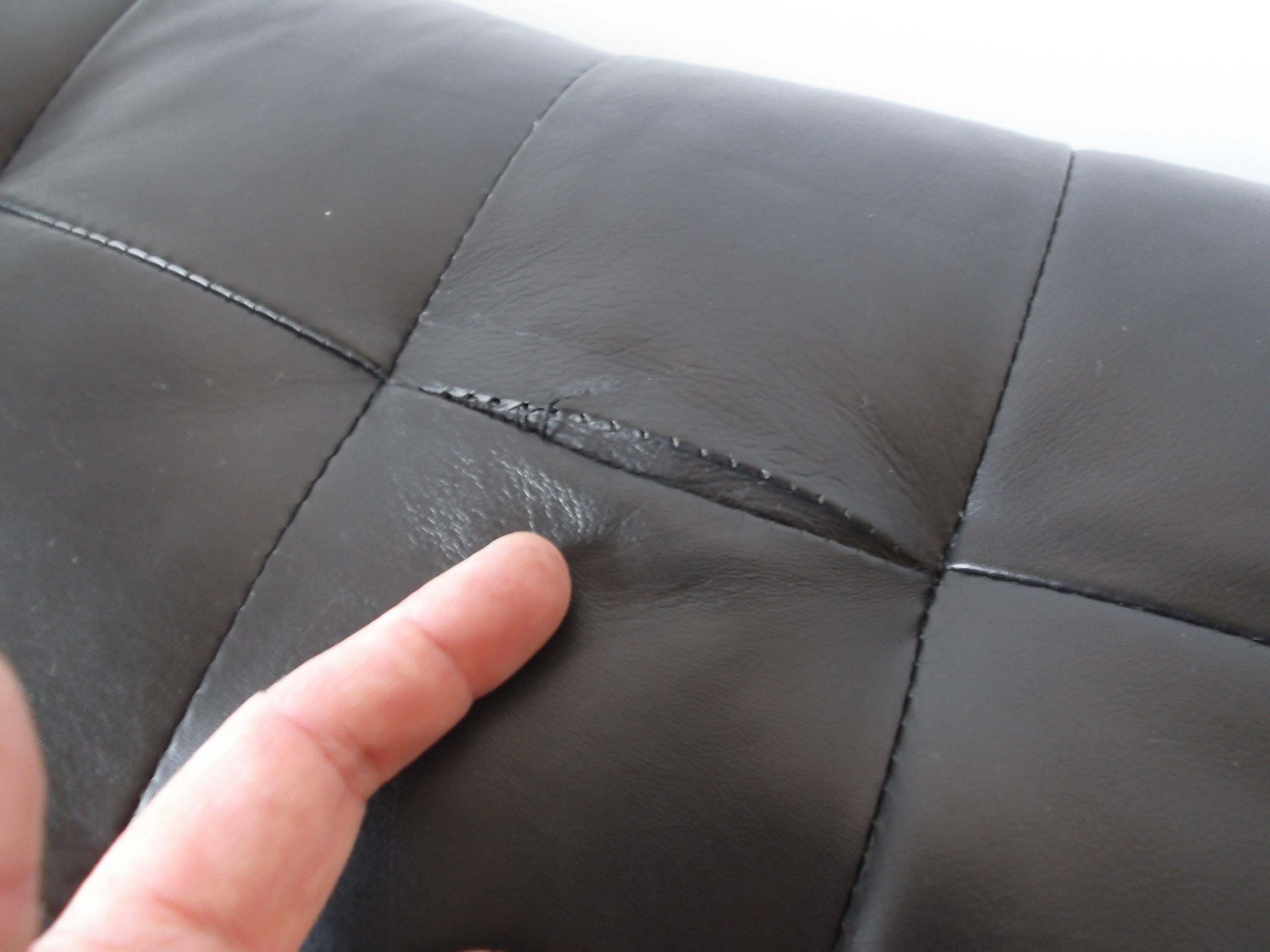 20th Century Huge Metropolitan Museum Leather Tufted Bench
