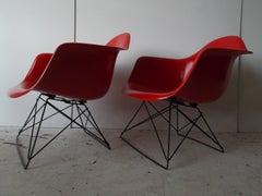 Charles Eames Herman Miller True Red Fiberglass Chairs