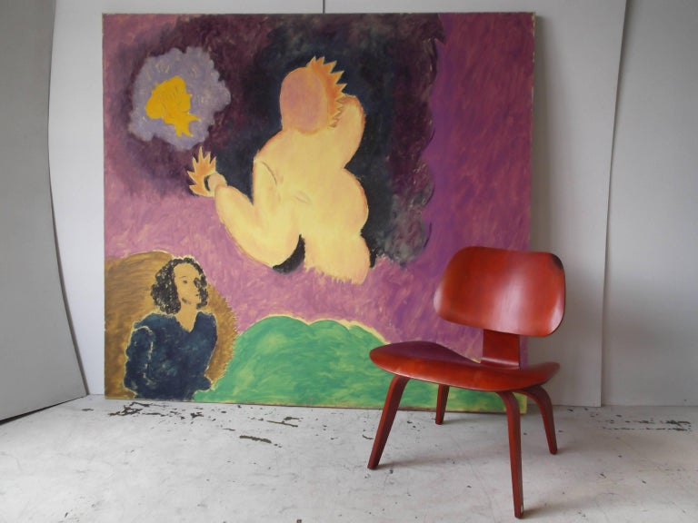 Robert Bonaparte Large Oil on Canvas For Sale at 1stDibs