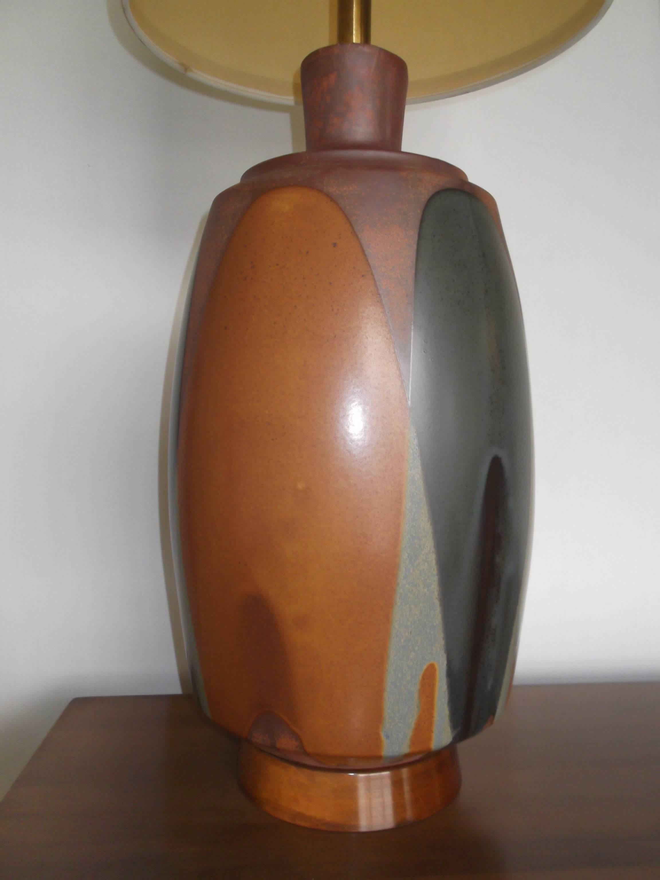 American 1970s David Cressey Pottery Architectural Lamp