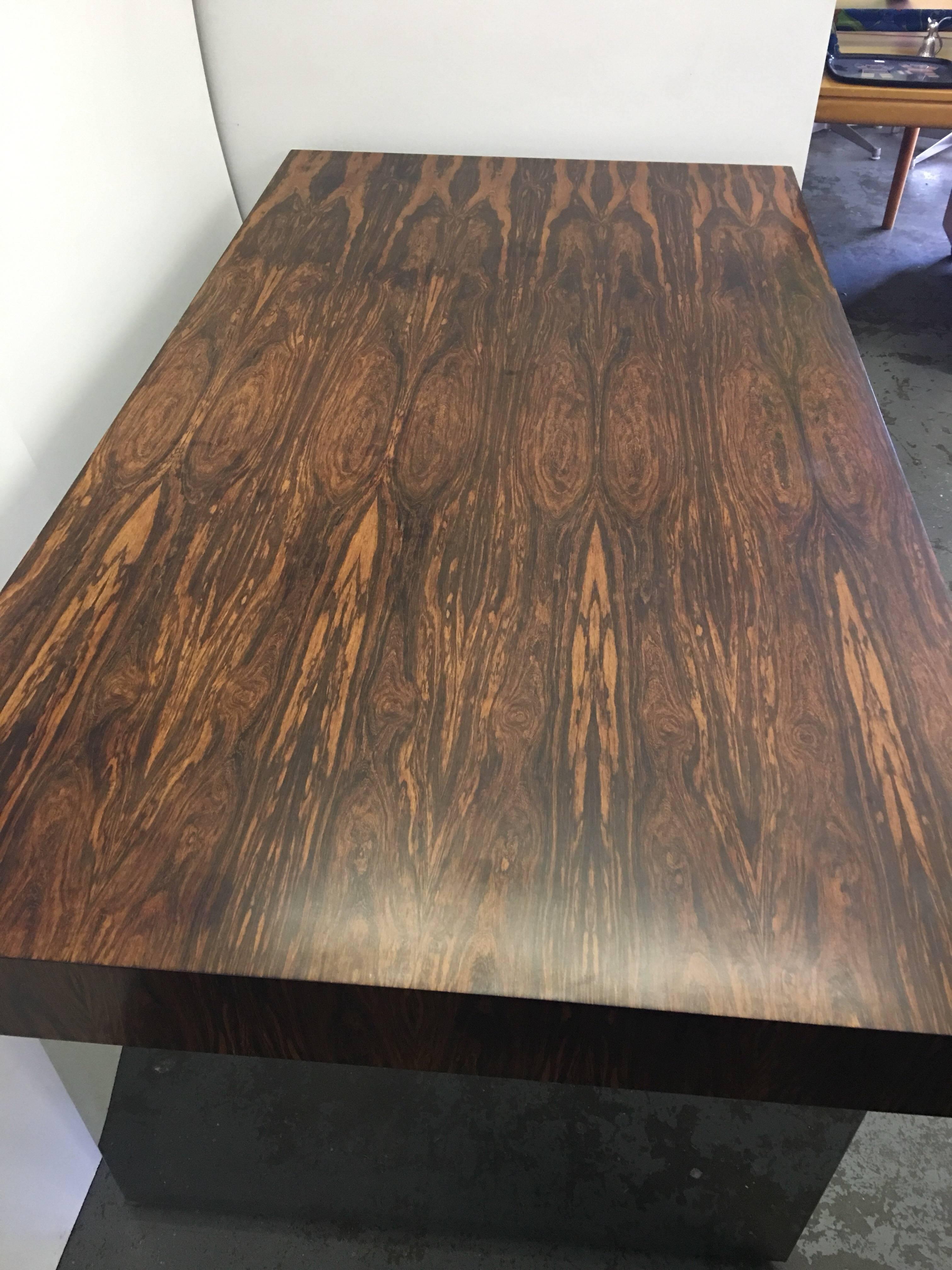 Late 20th Century 1970 Pace Chrome Rosewood Table Desk
