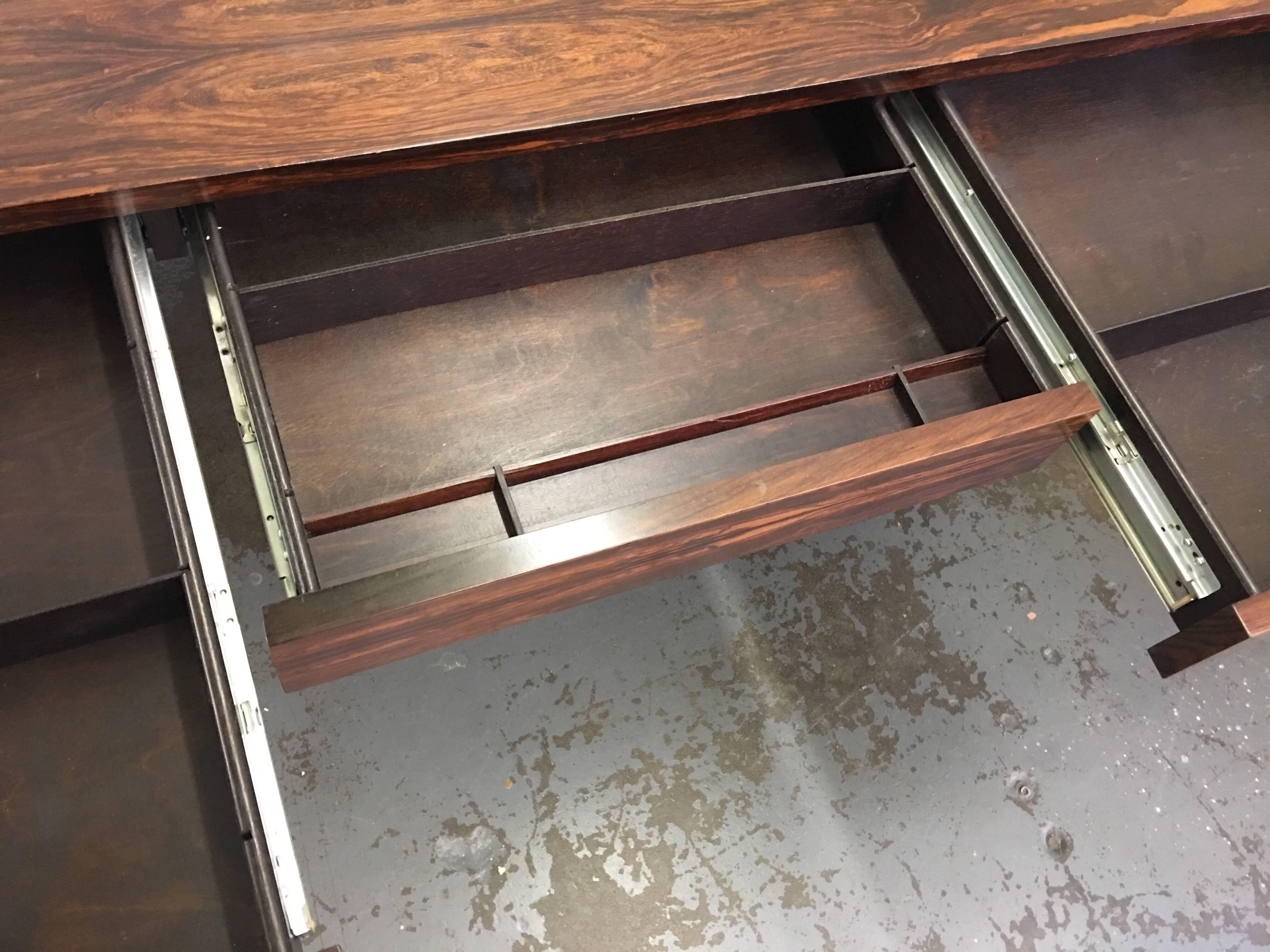 1970 Pace Chrome Rosewood Table Desk 2