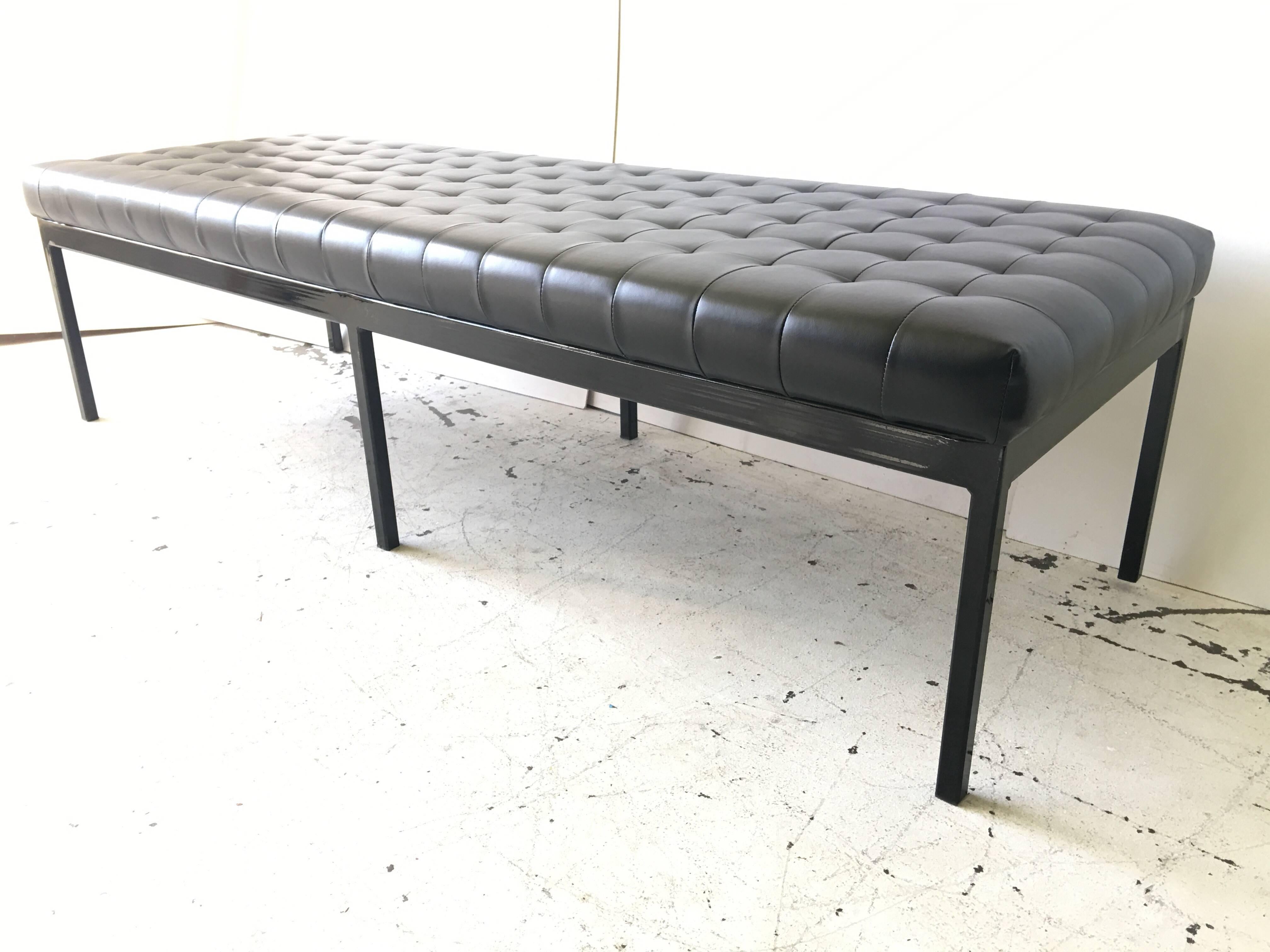 Modern Tufted Museum Bench