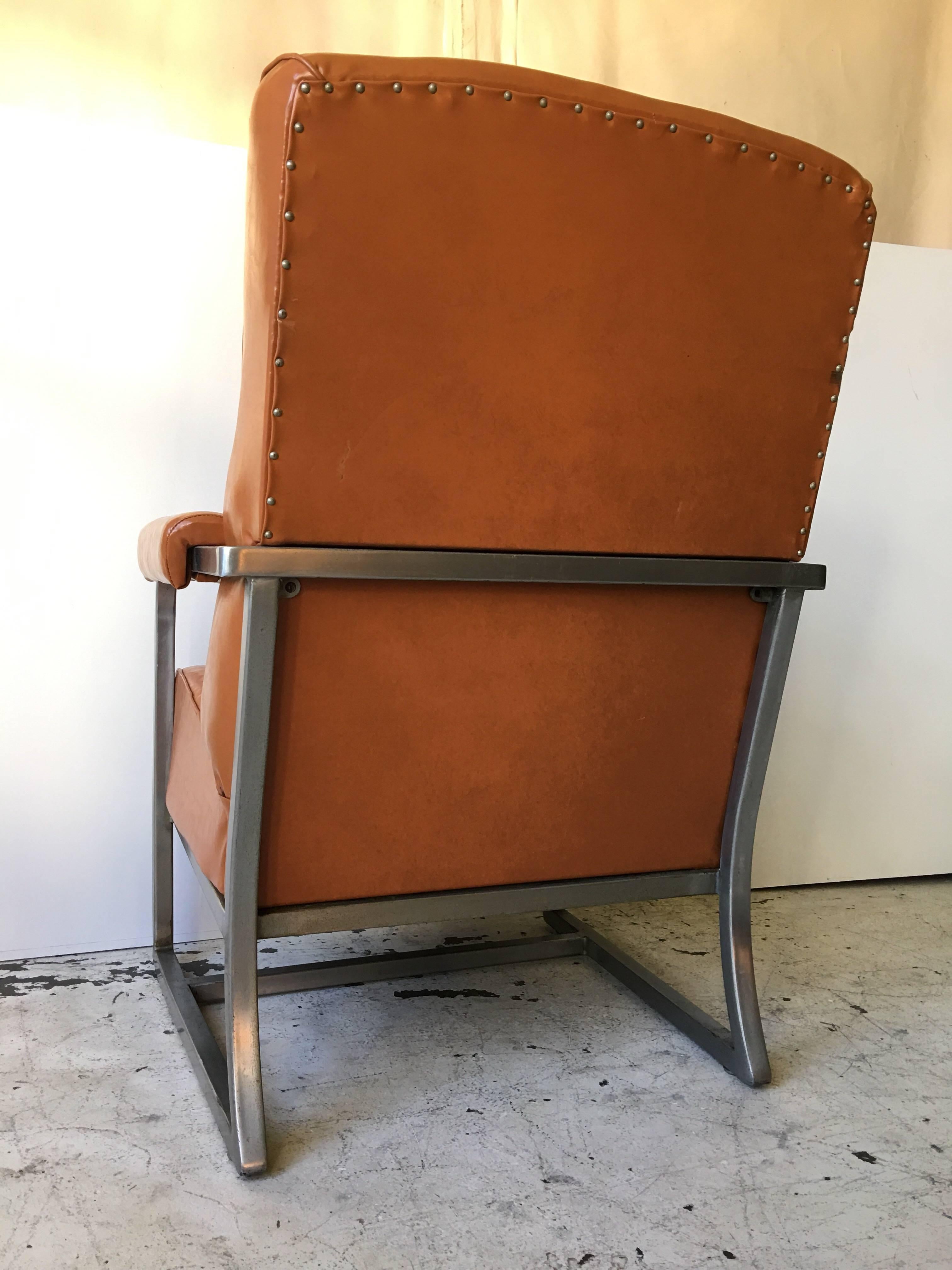 Steel Deco Henry Dreyfuss Lounge Chair For Sale