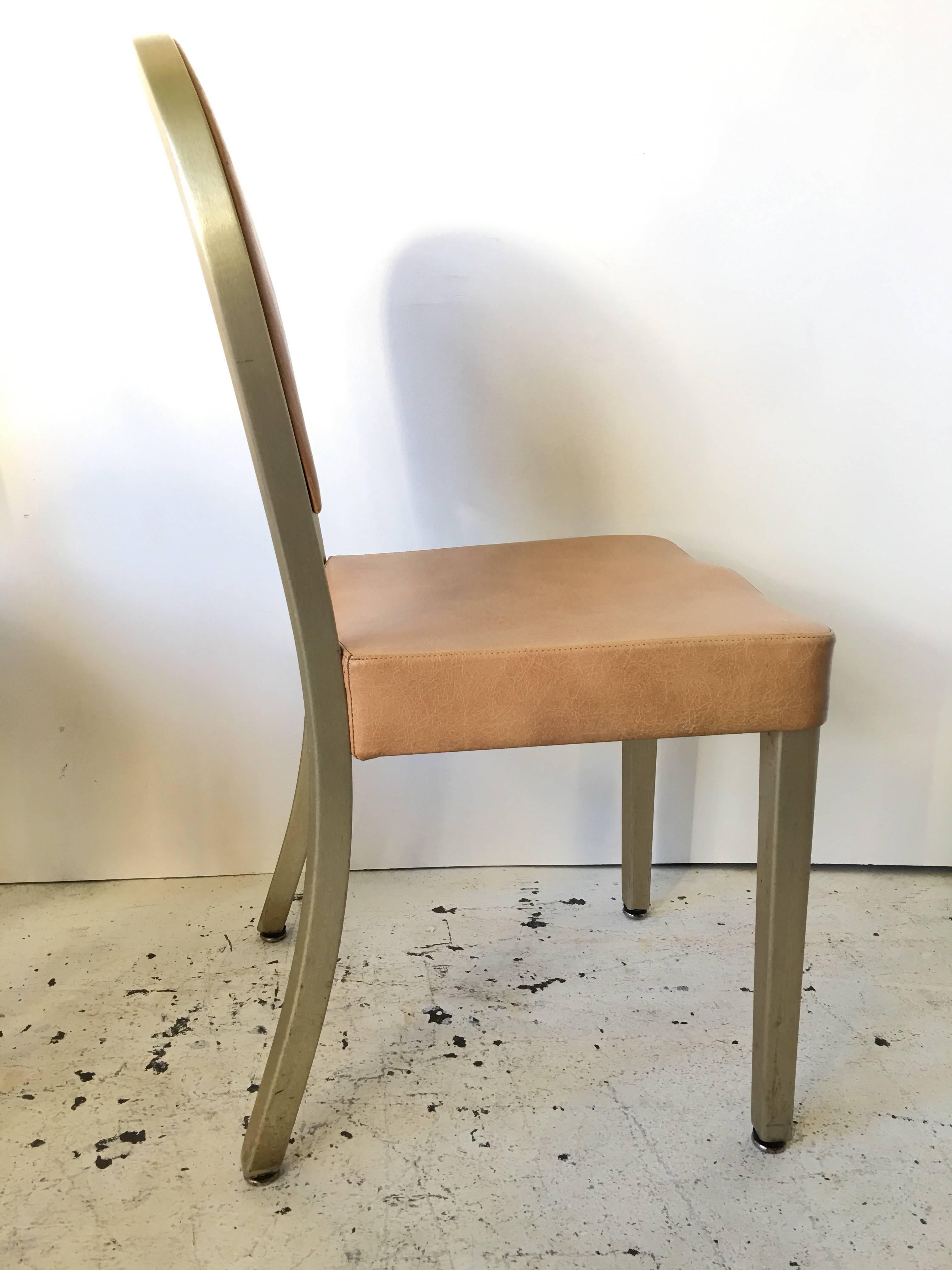 American 1940 General Fireproofing GoodForm Aluminum Dining Chairs For Sale