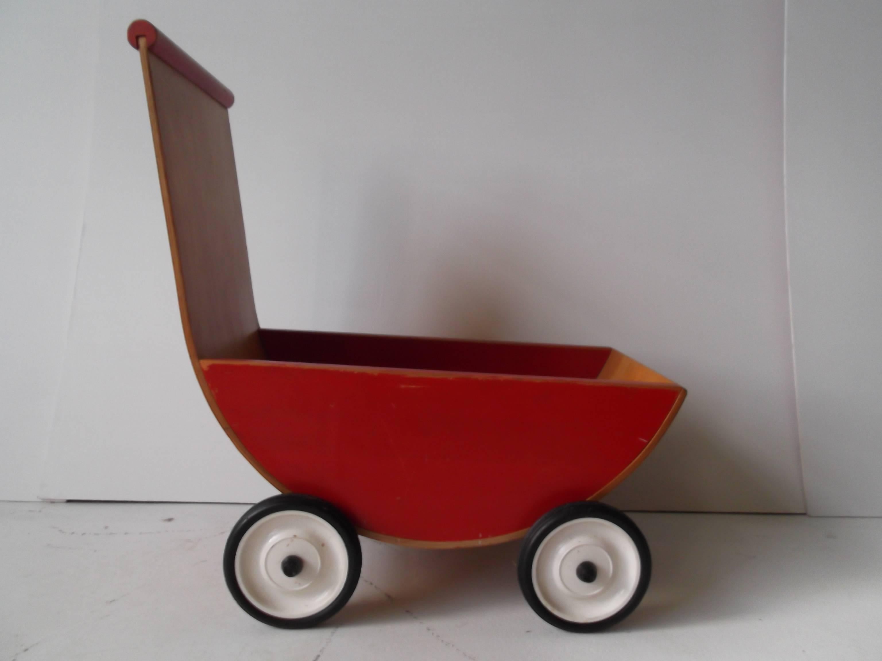 Mid-Century Modern Creative Playthings Child's Toys Cradle Buggy Rocking Horse For Sale