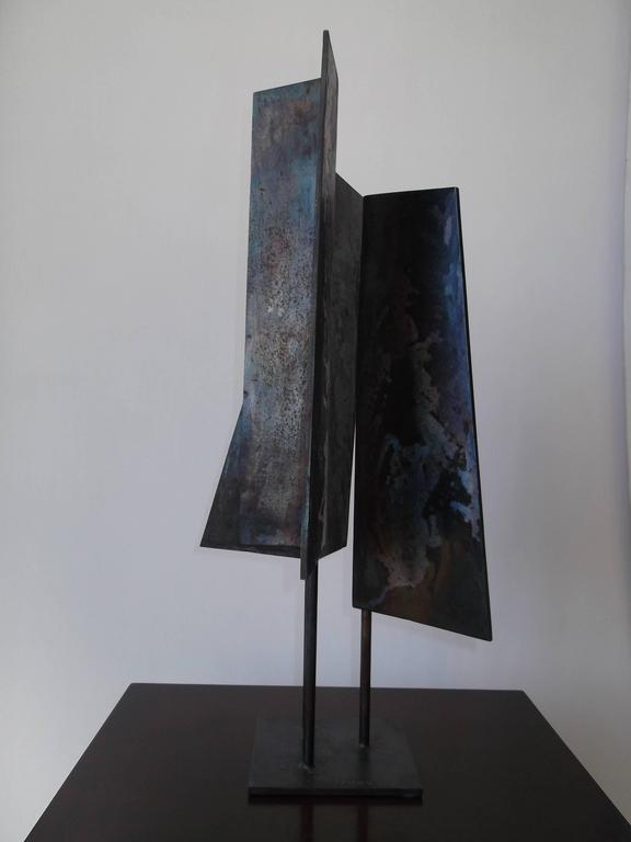 1963 Abstract Welded Steel Triad I Sculpture by J. Jay McVicker For