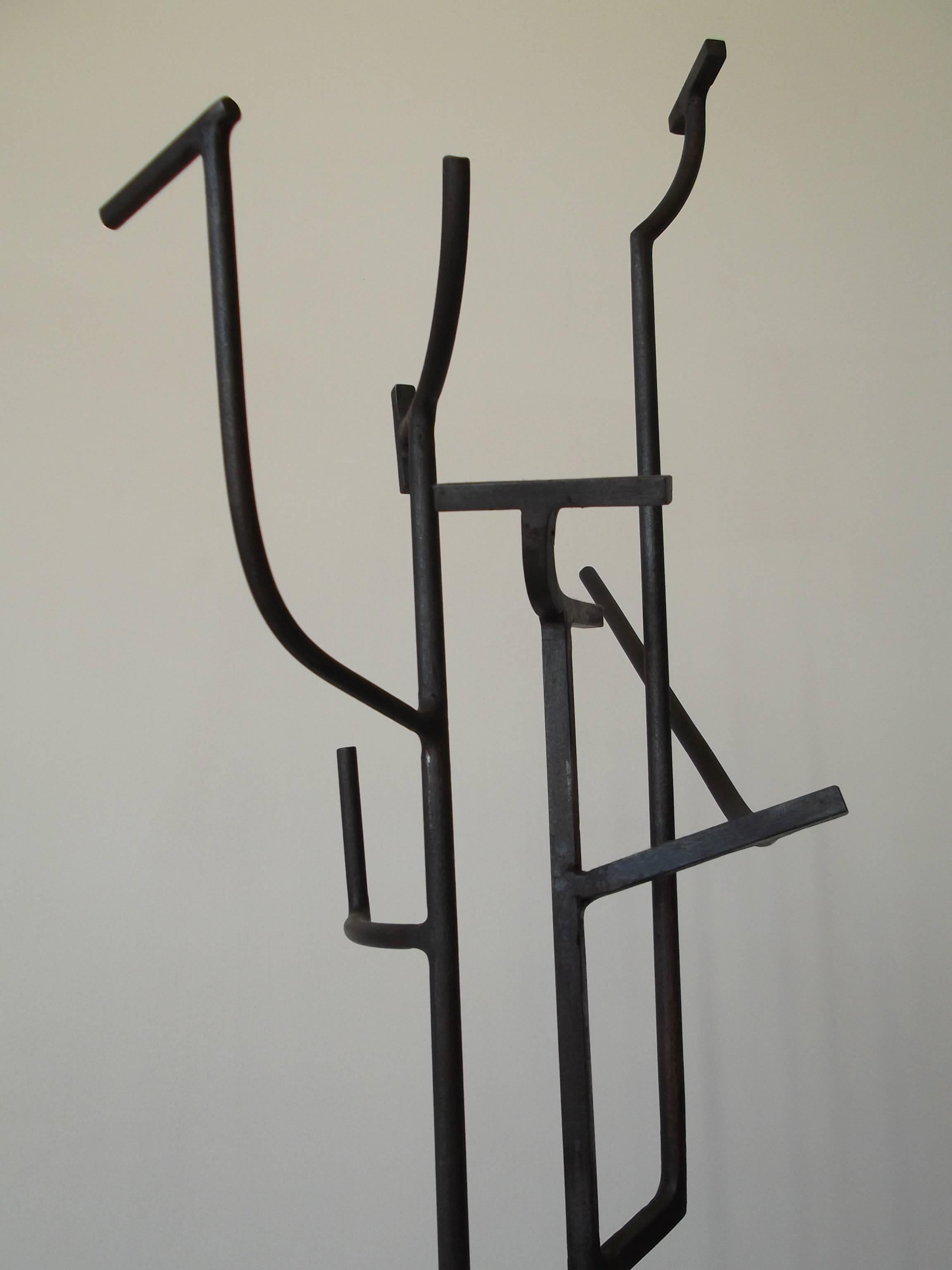 Modern art abstract sculpture, signed 