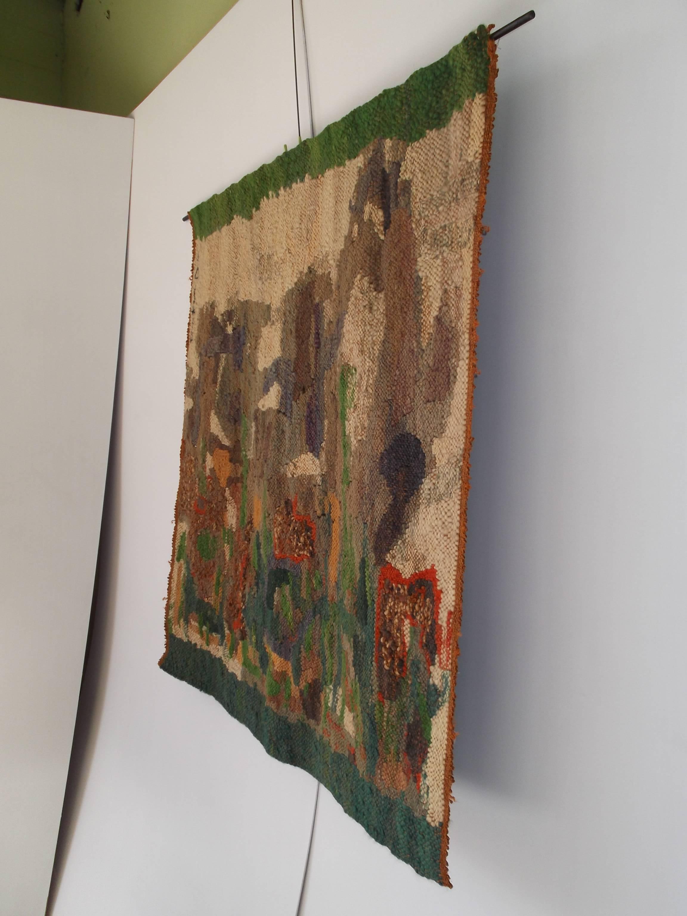 American Fantastic Early 1959 Abstract Tapestry signed Potter For Sale