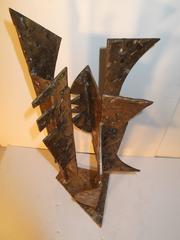 "Sculpture 95" Abstract Modern Art Bronzed Welded Iron by J. McVicker
