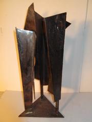 1994 Triad VI Abstract Modern Art Iron Sculpture by Jay McVicker