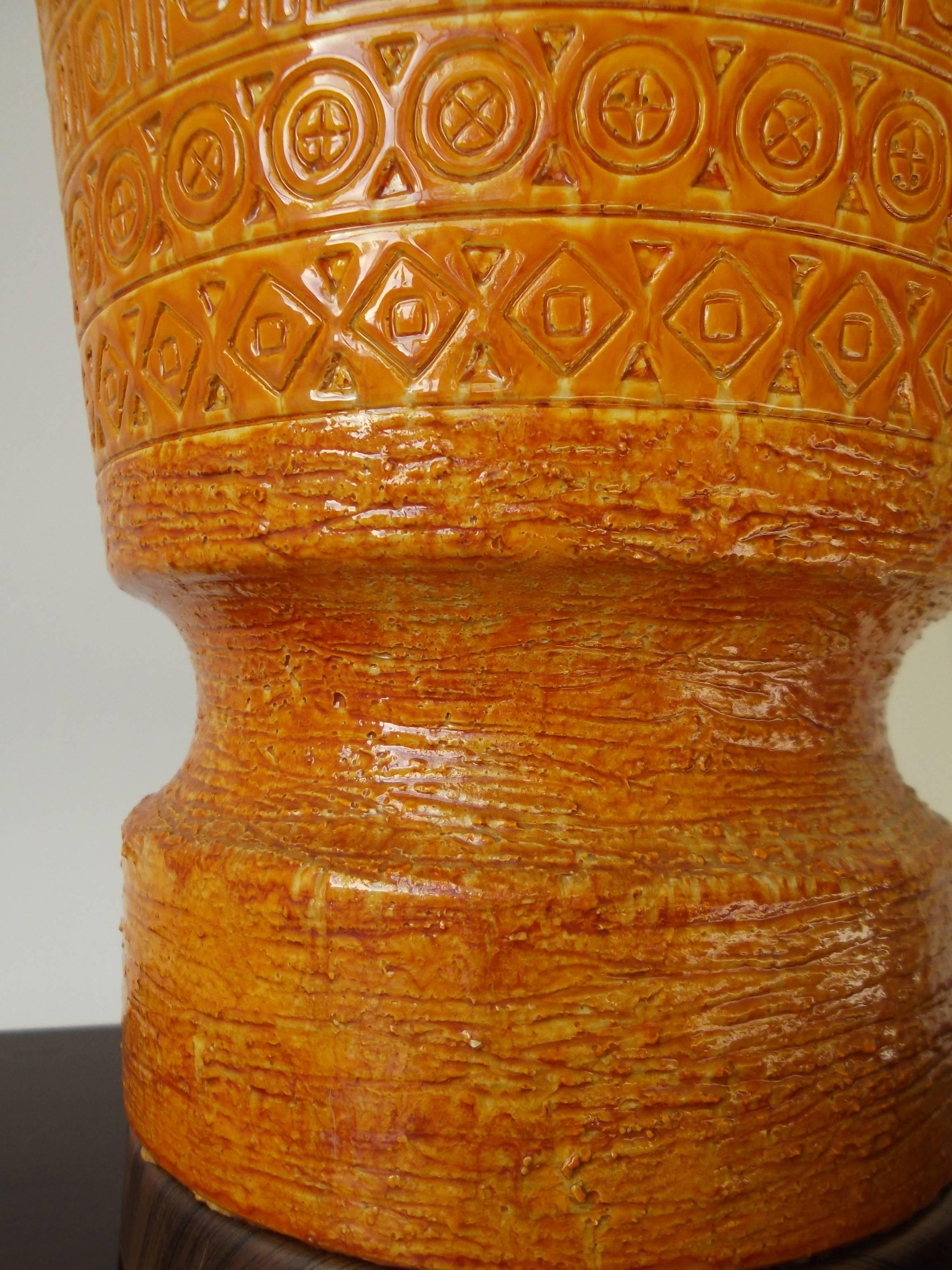 Bitossi for Raymor 1950s Tall Italian Pottery Table Lamp 1