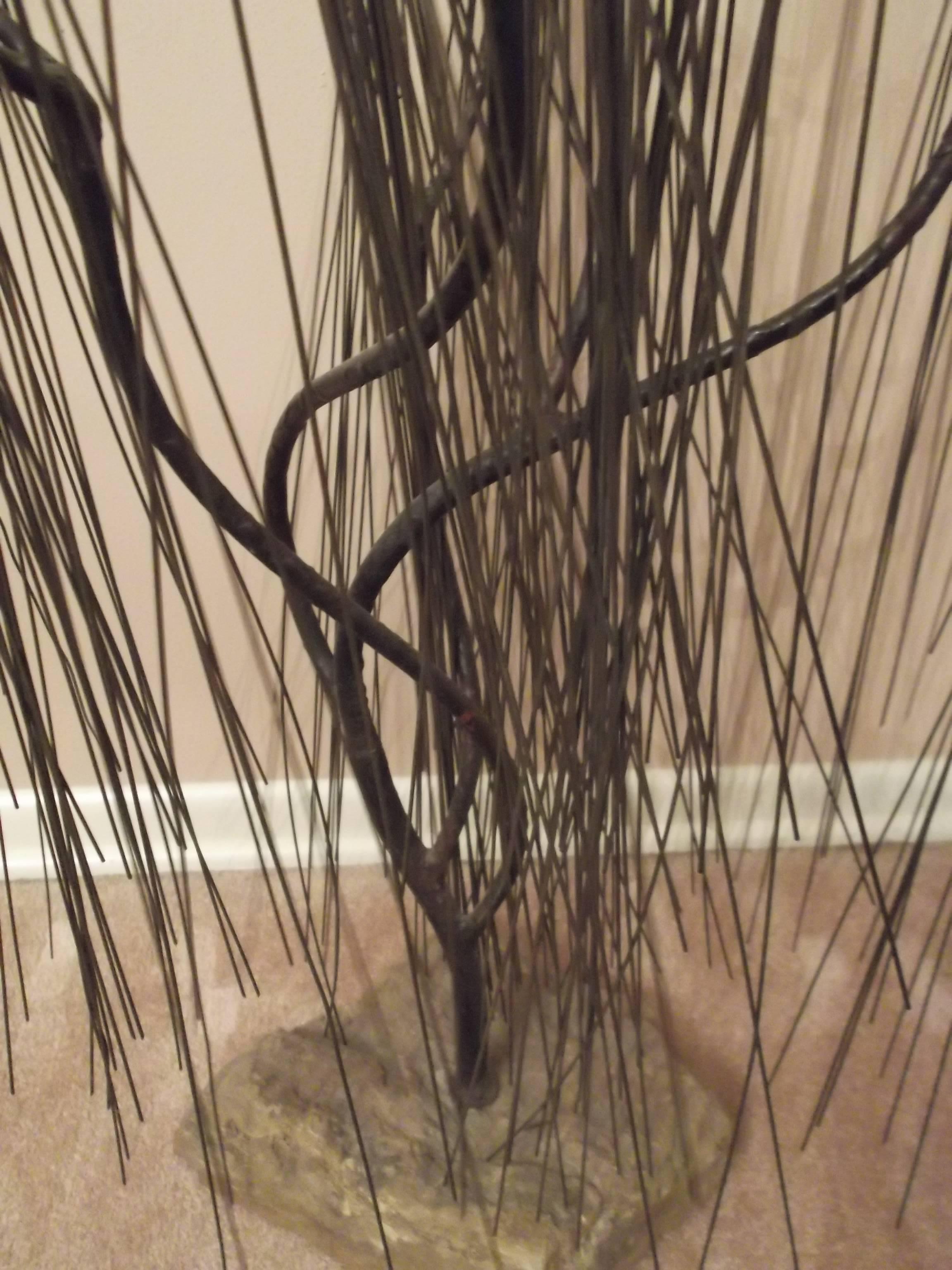 Mid-Century Modern Abstract Willow Tree Welded Metal Sculpture For Sale