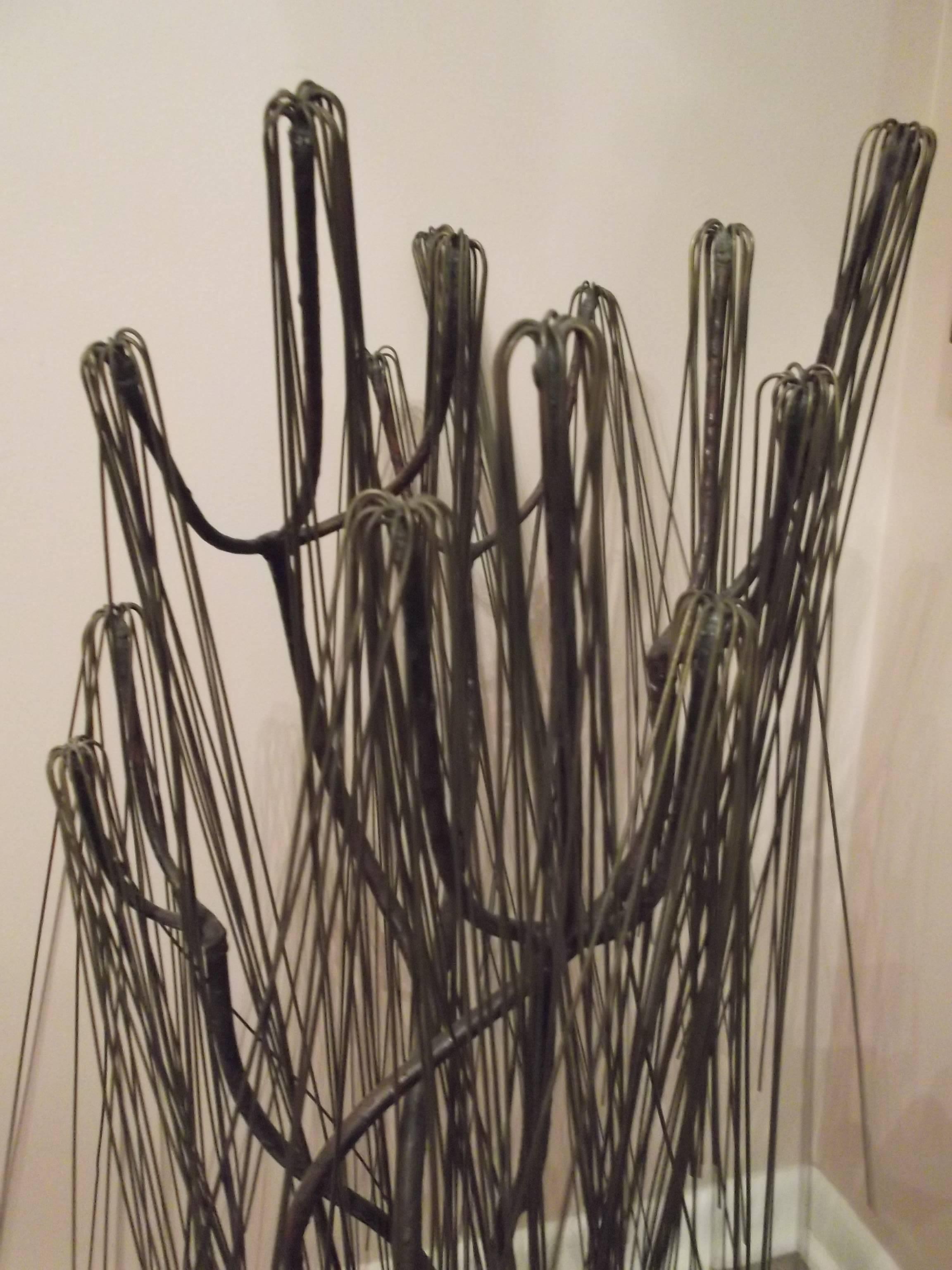 Abstract Willow Tree Welded Metal Sculpture In Good Condition For Sale In Tulsa, OK
