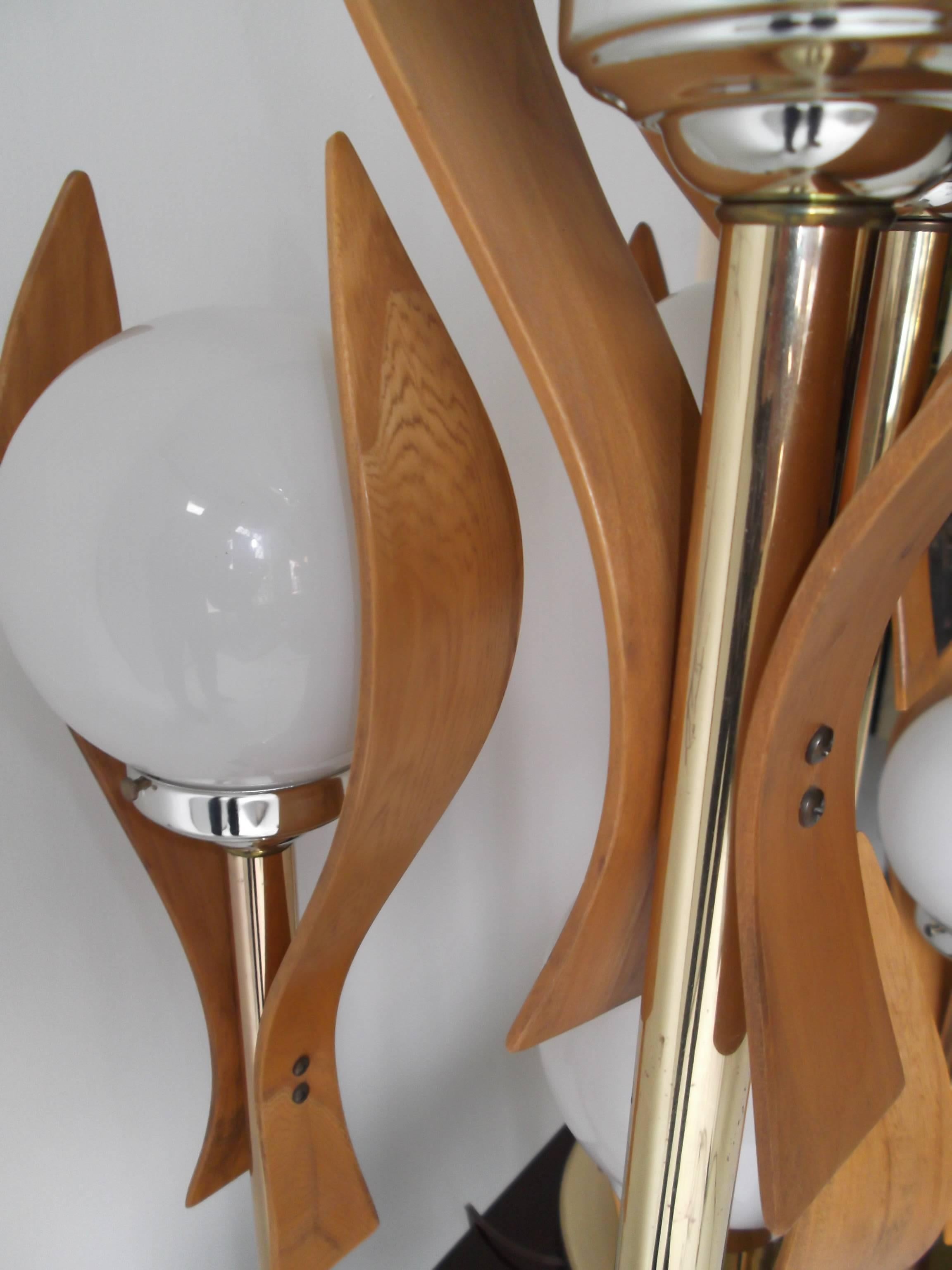 Bentwood Glass Globe Table Lamps For Sale 2